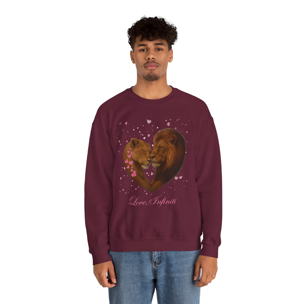 Lion Hearts - Love, Infiniti Unisex Crewneck Sweater