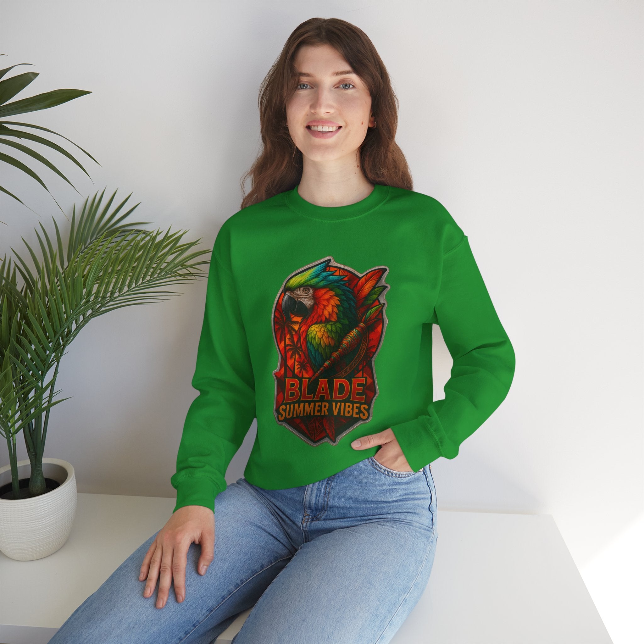 Aztec Parrot Unisex Crewneck Sweater