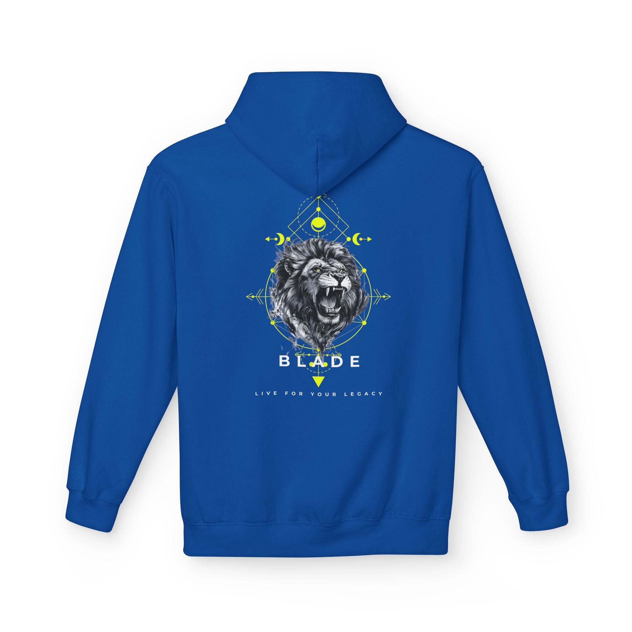 Geometric King White TX Lion Hoodie