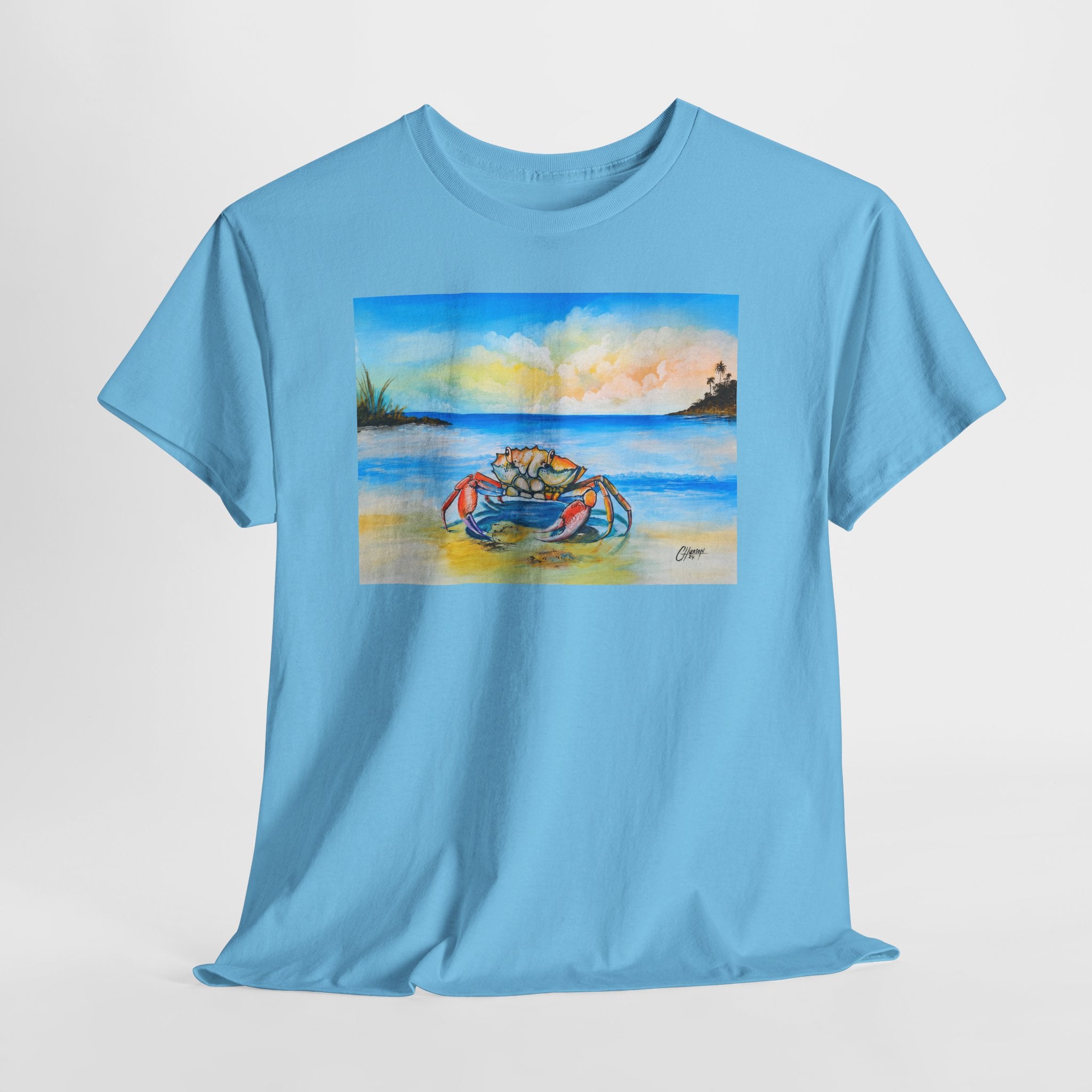 Coastal Crab Beach Sunset T-Shirt