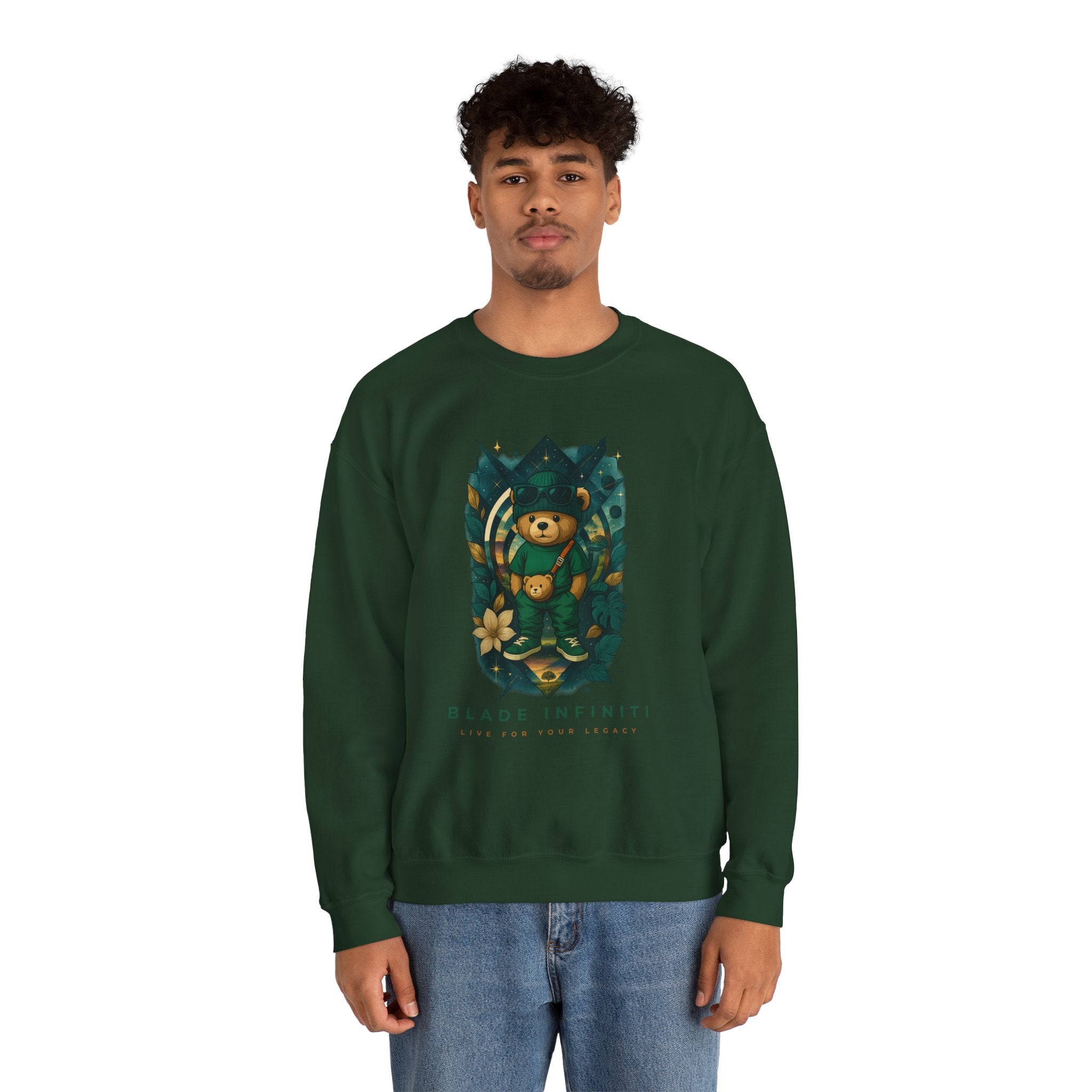 Galactic Teddy Bear V1 Unisex Crewneck Sweater