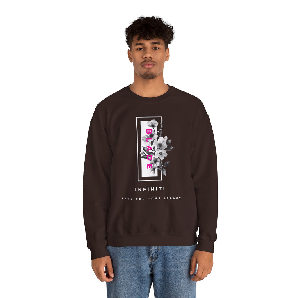 Bloom Bae Deep Pink Floral Unisex Crewneck Sweater