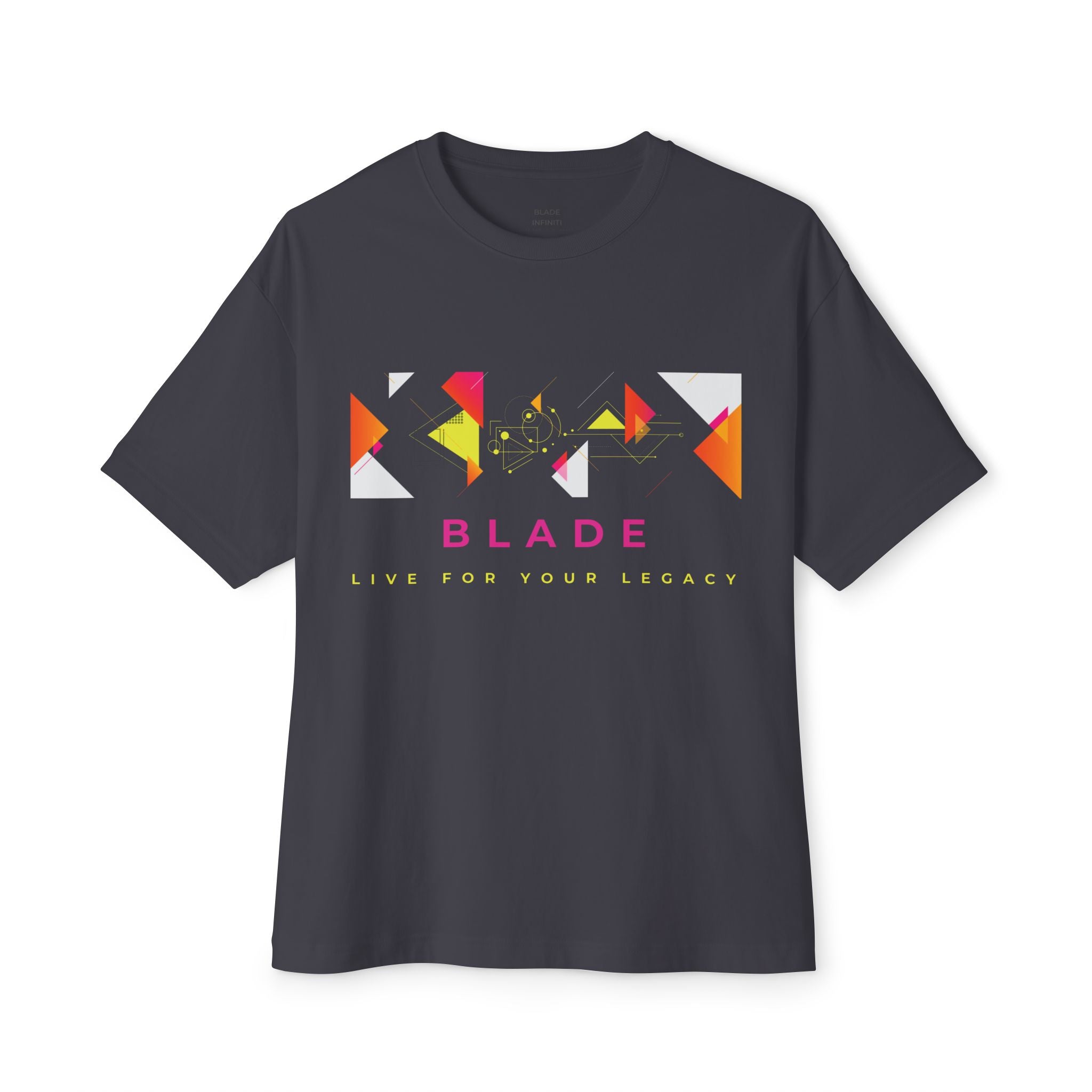 Geometric Odyssey Pink/Green Oversized Boxy T-Shirt