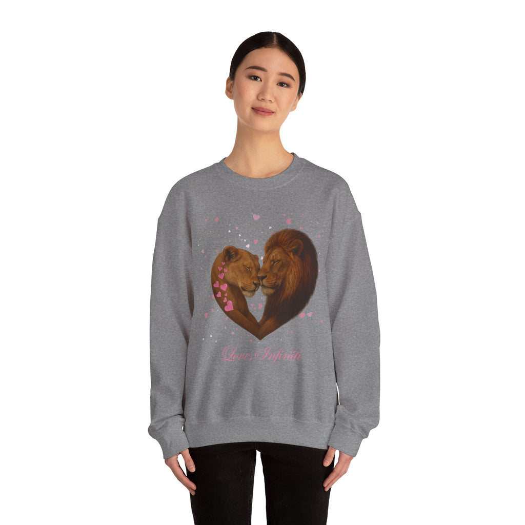 Lion Hearts - Love, Infiniti Unisex Crewneck Sweater
