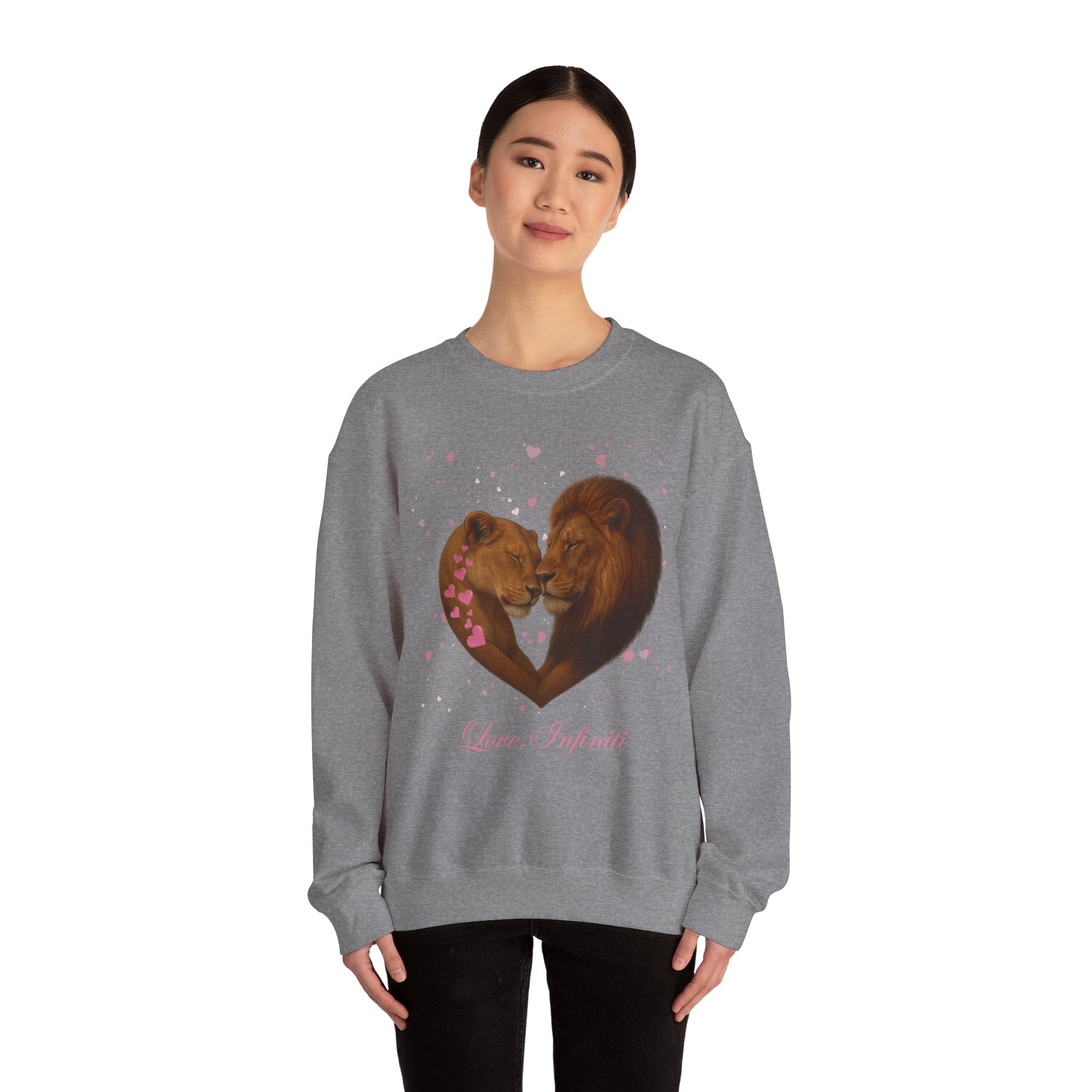 Lion Hearts - Love, Infiniti Unisex Crewneck Sweater