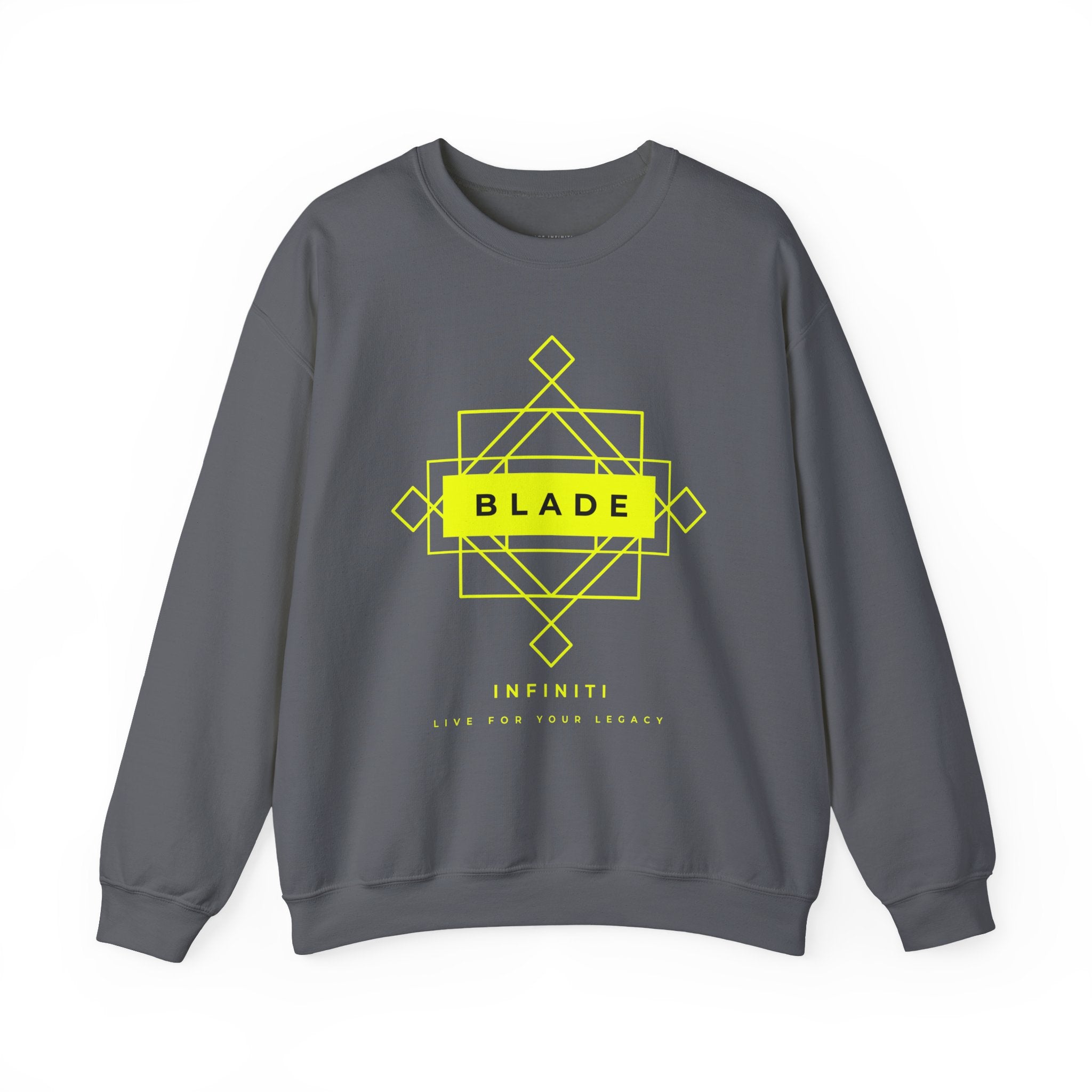 Geometric Infiniti Neon Green Unisex Crewneck Sweater