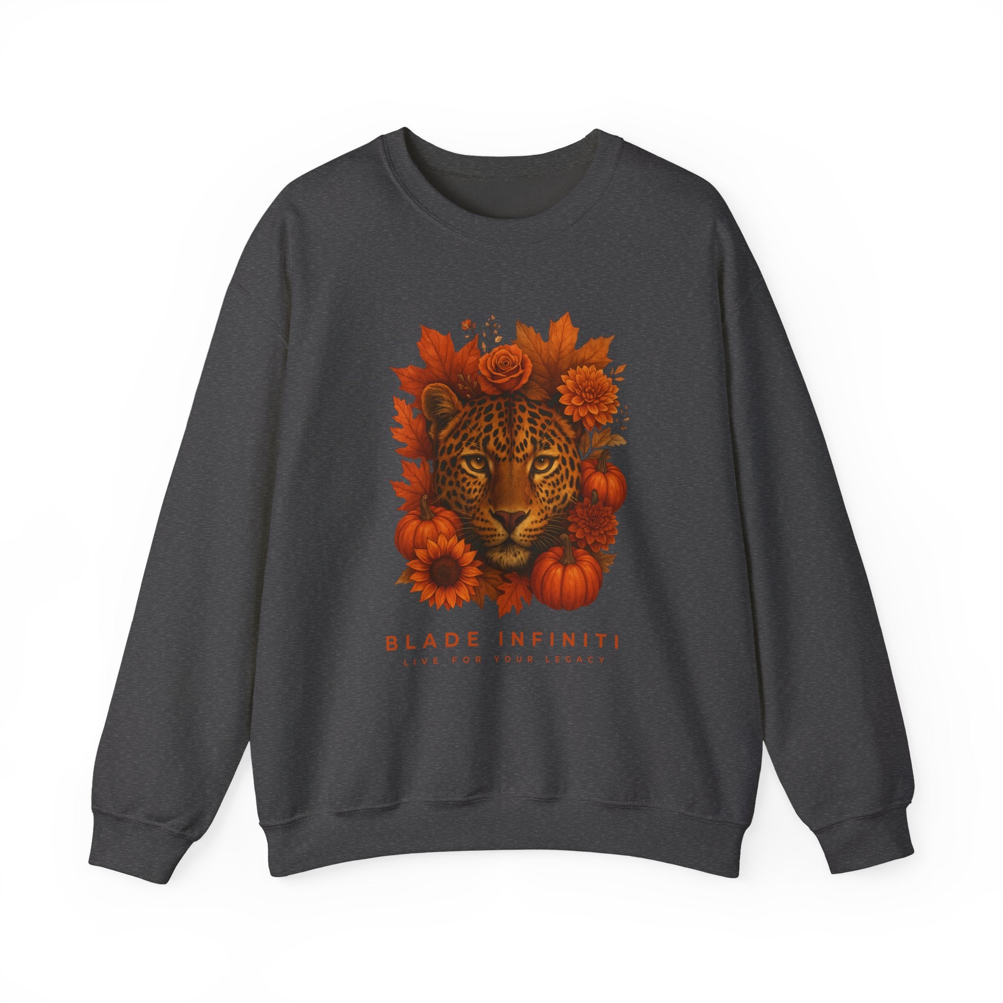 Fall Leopard Floral Unisex Crewneck Sweater