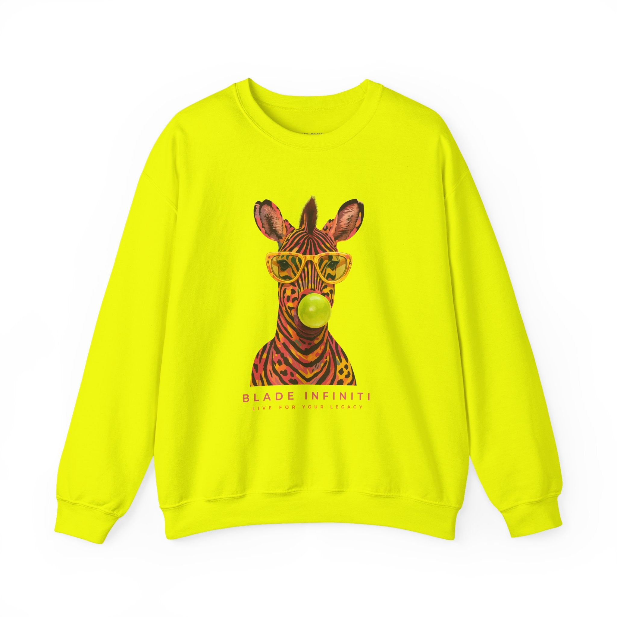 Zebra Pop Unisex Crewneck Sweater