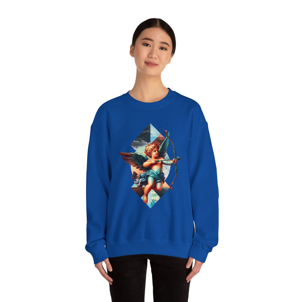 Cupid's Bow Blue + Arrow - Love, Infiniti Unisex Crewneck Sweater