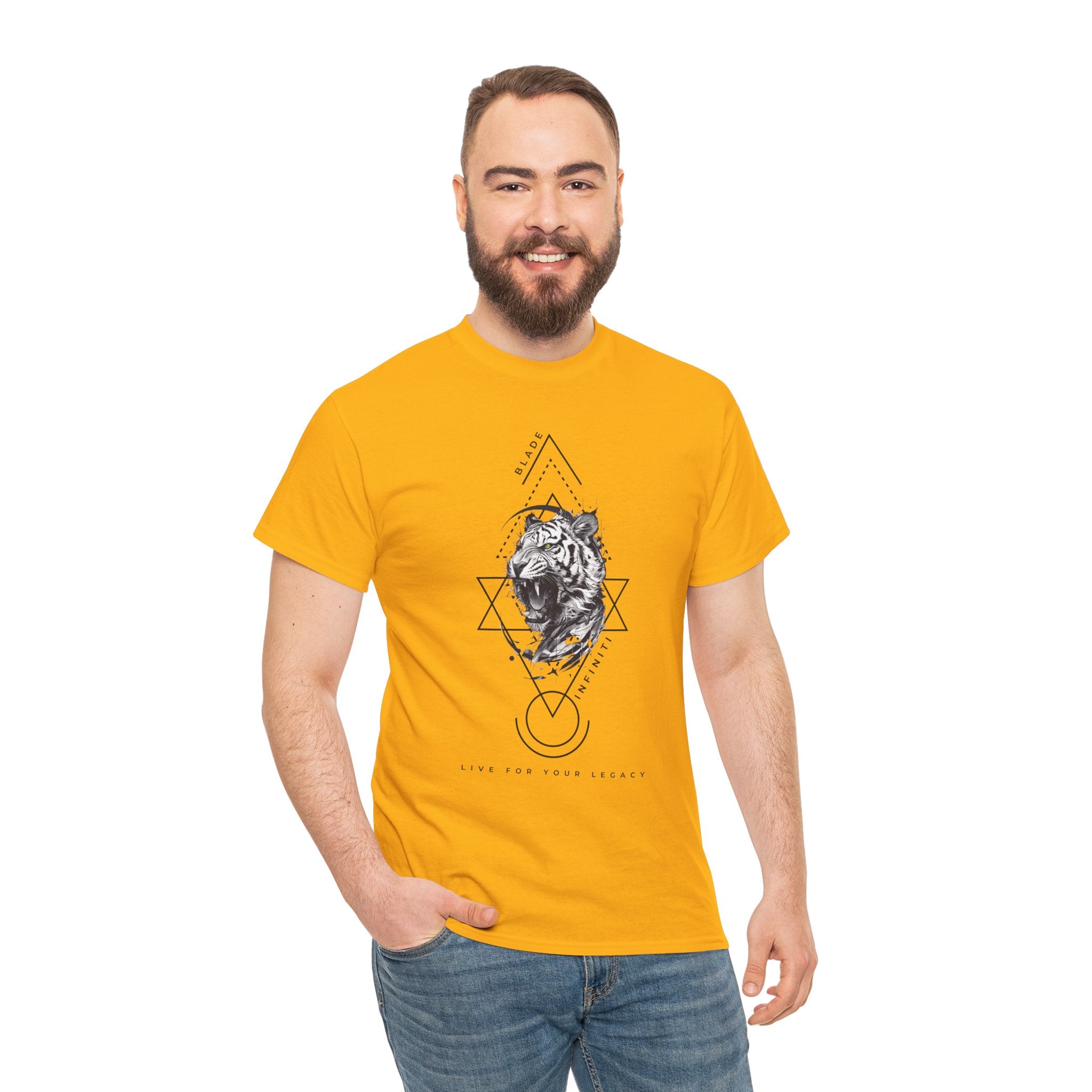 Geometric King Black TX Tiger T-Shirt