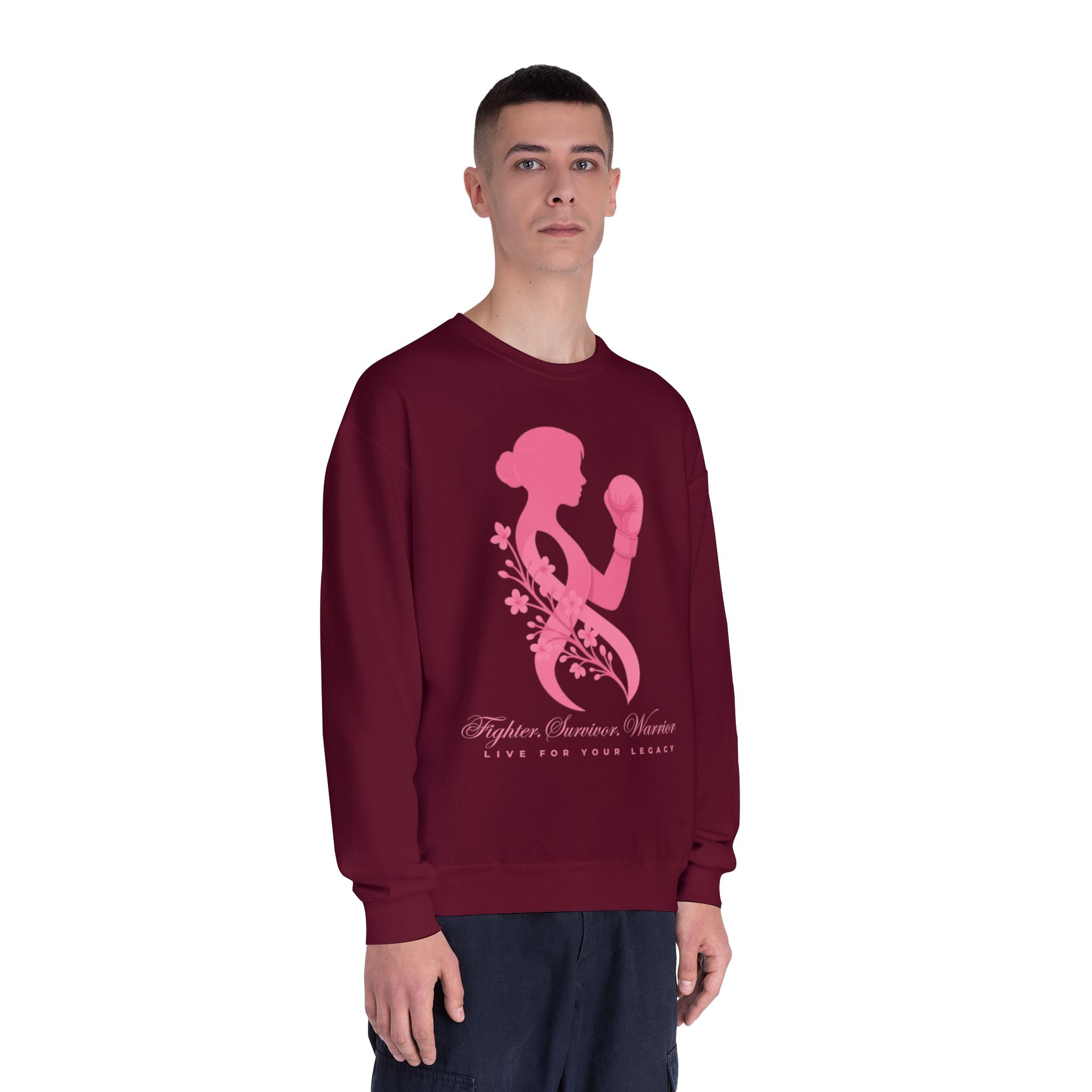 Fighter. Survivor. Warrior | Breast Cancer Sweatshirt/Sweater