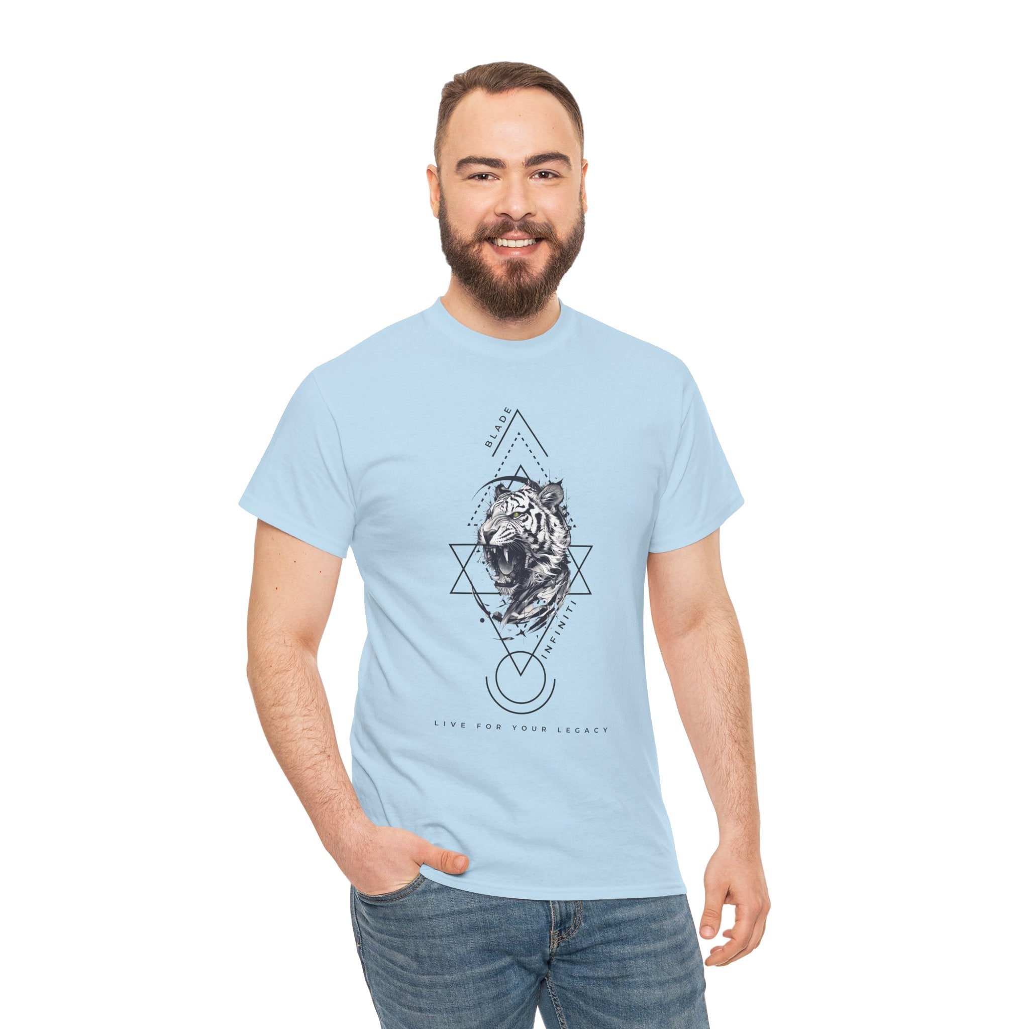 Geometric King Black TX Tiger T-Shirt