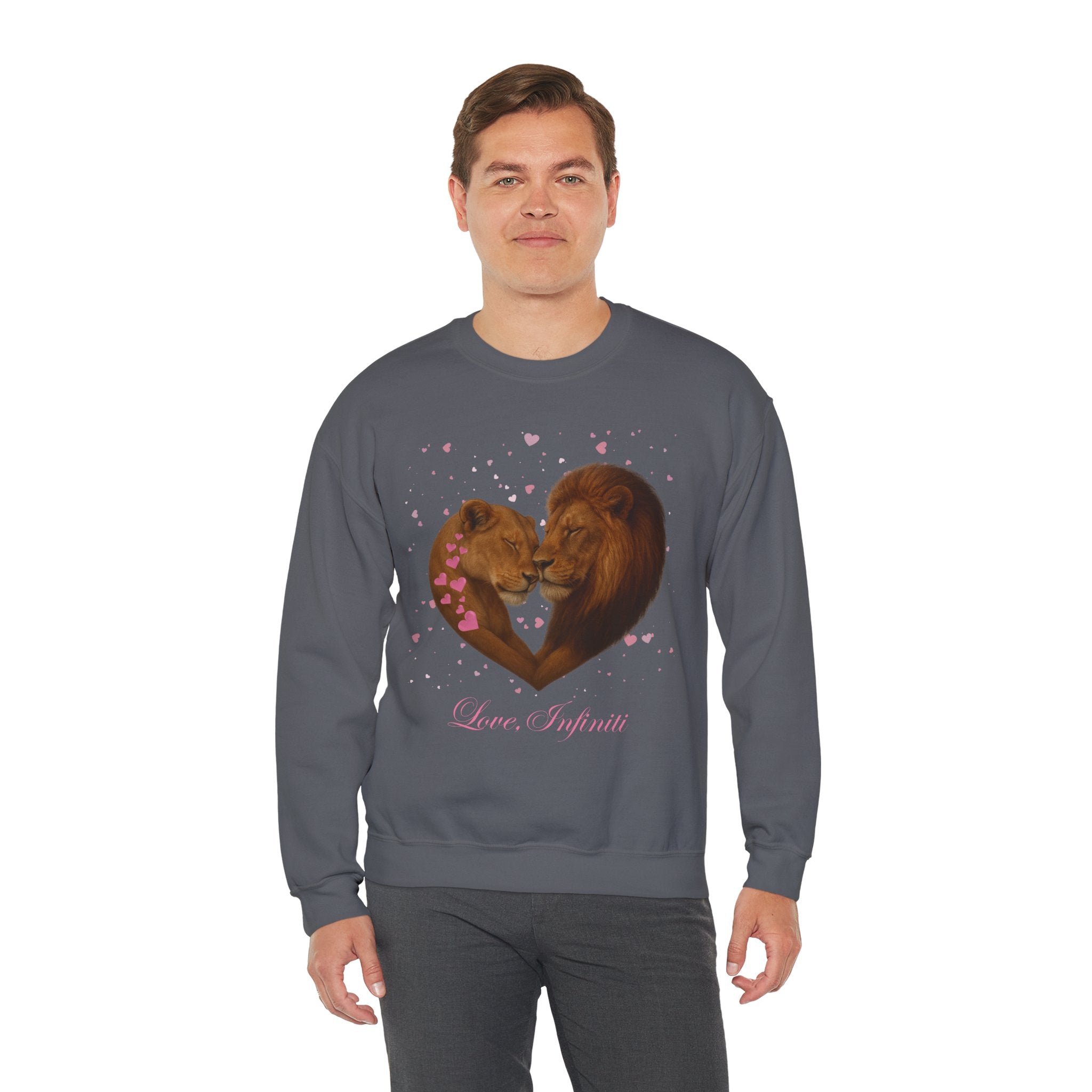 Lion Hearts - Love, Infiniti Unisex Crewneck Sweater