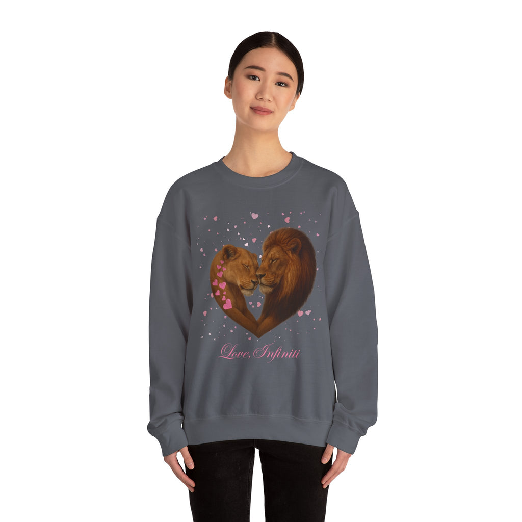 Lion Hearts - Love, Infiniti Unisex Crewneck Sweater