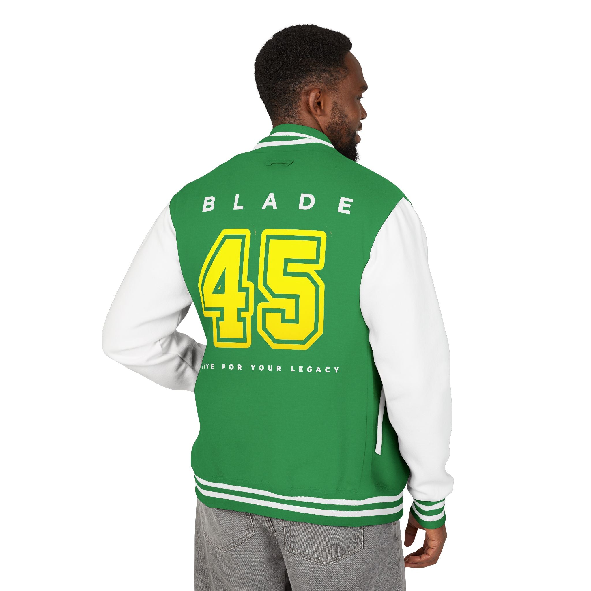 Blade 45 Golden Yellow/White Letterman Jacket