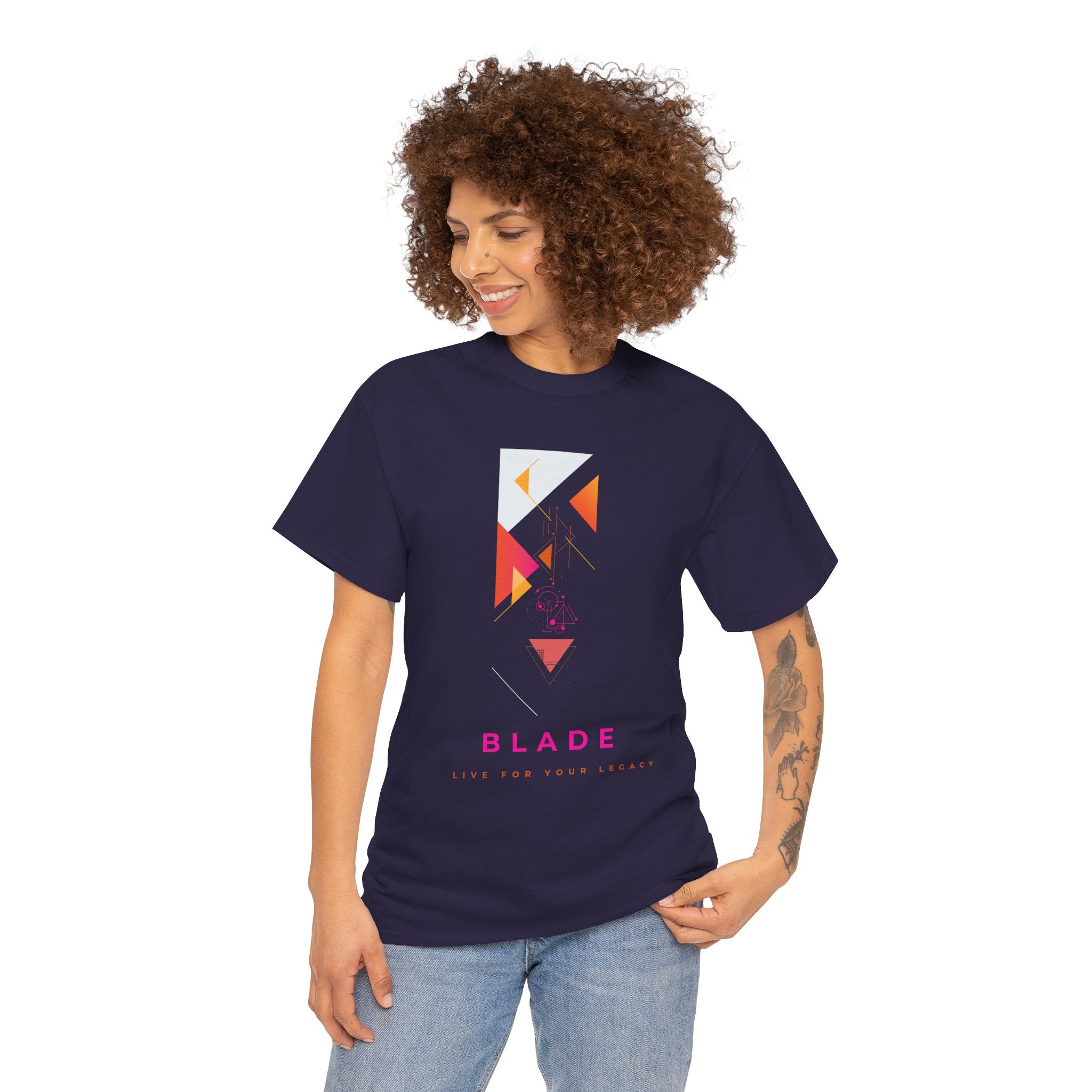 Geometric Odyssey  Pink/Orange T-Shirt