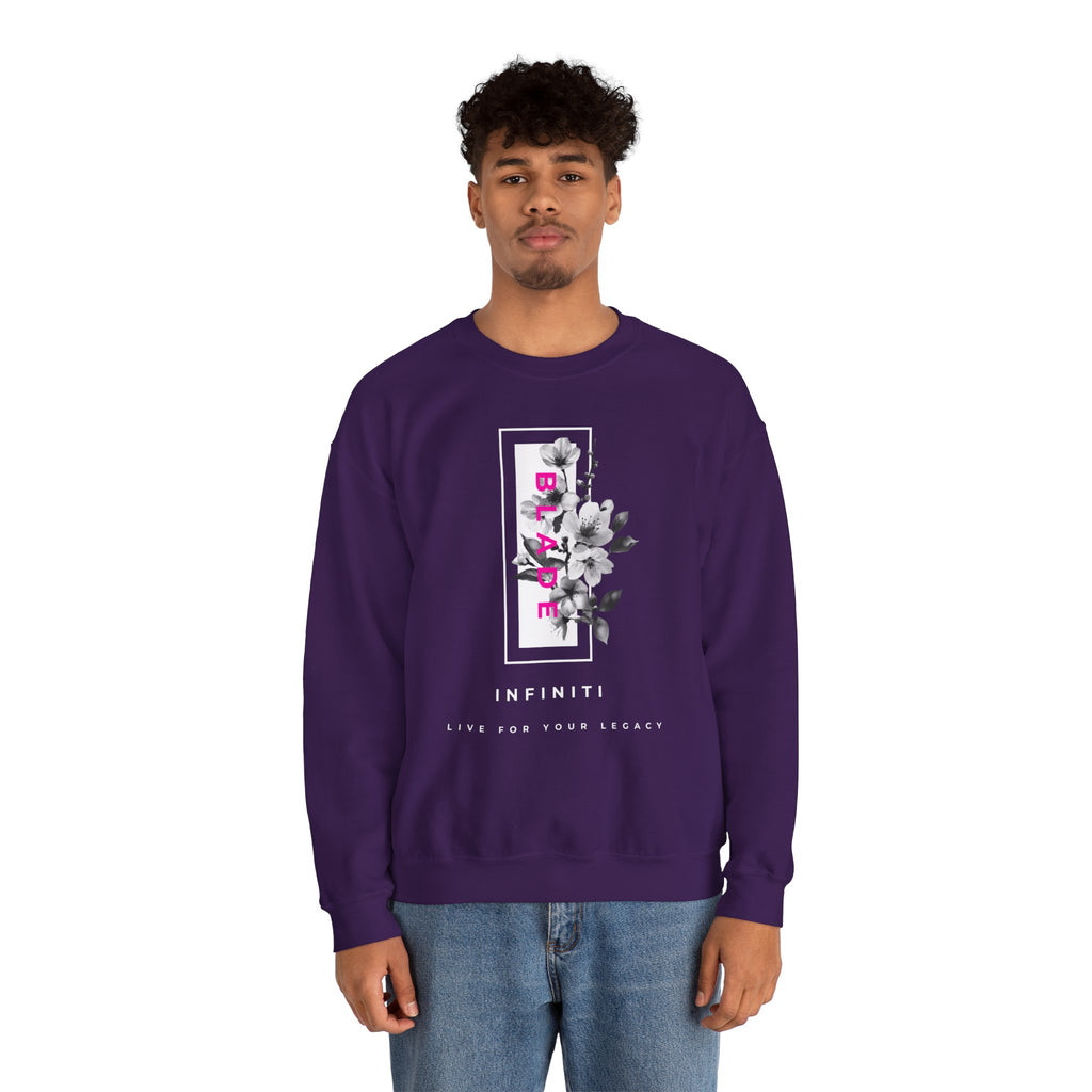 Bloom Bae Deep Pink Floral Unisex Crewneck Sweater