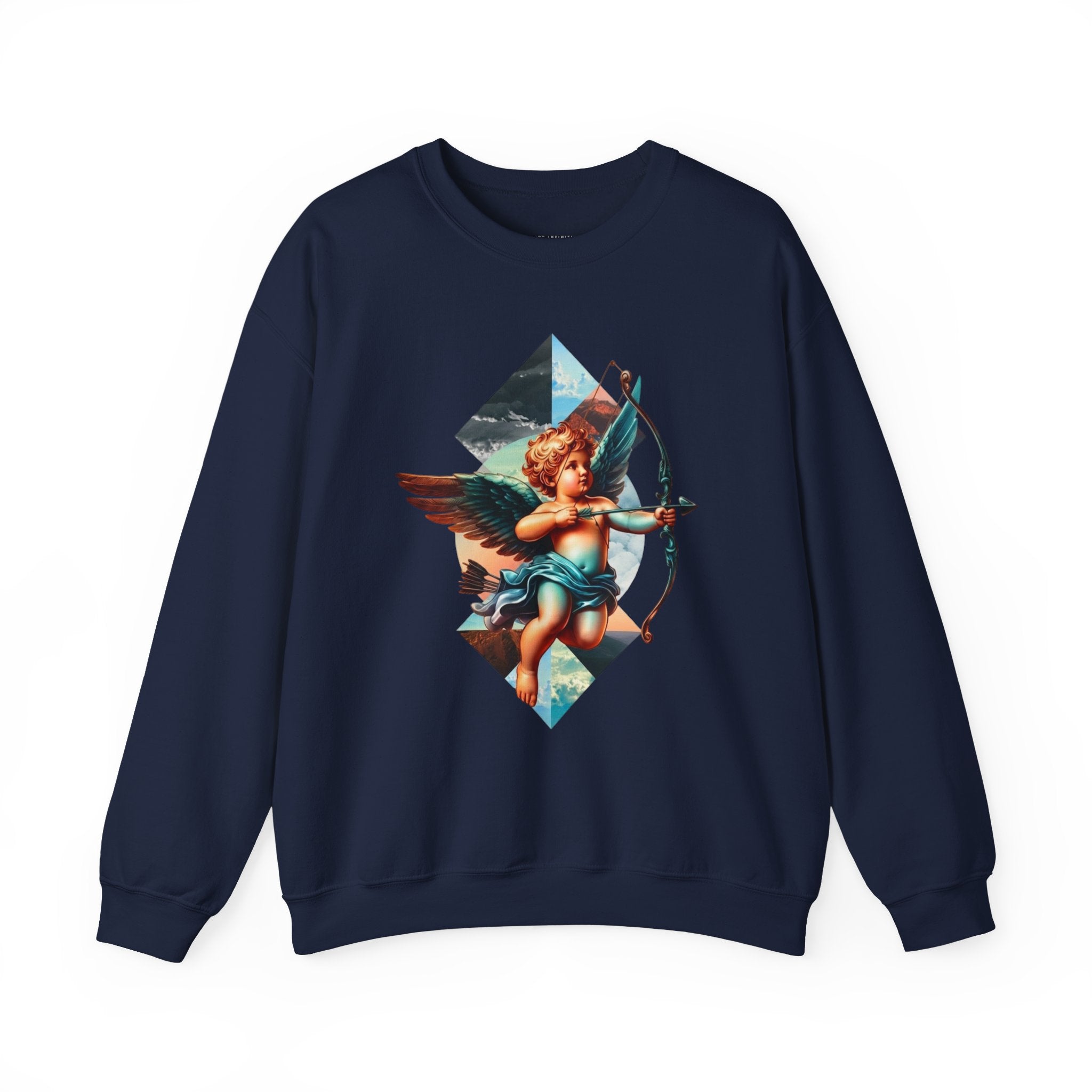 Cupid's Bow Blue + Arrow - Love, Infiniti Unisex Crewneck Sweater