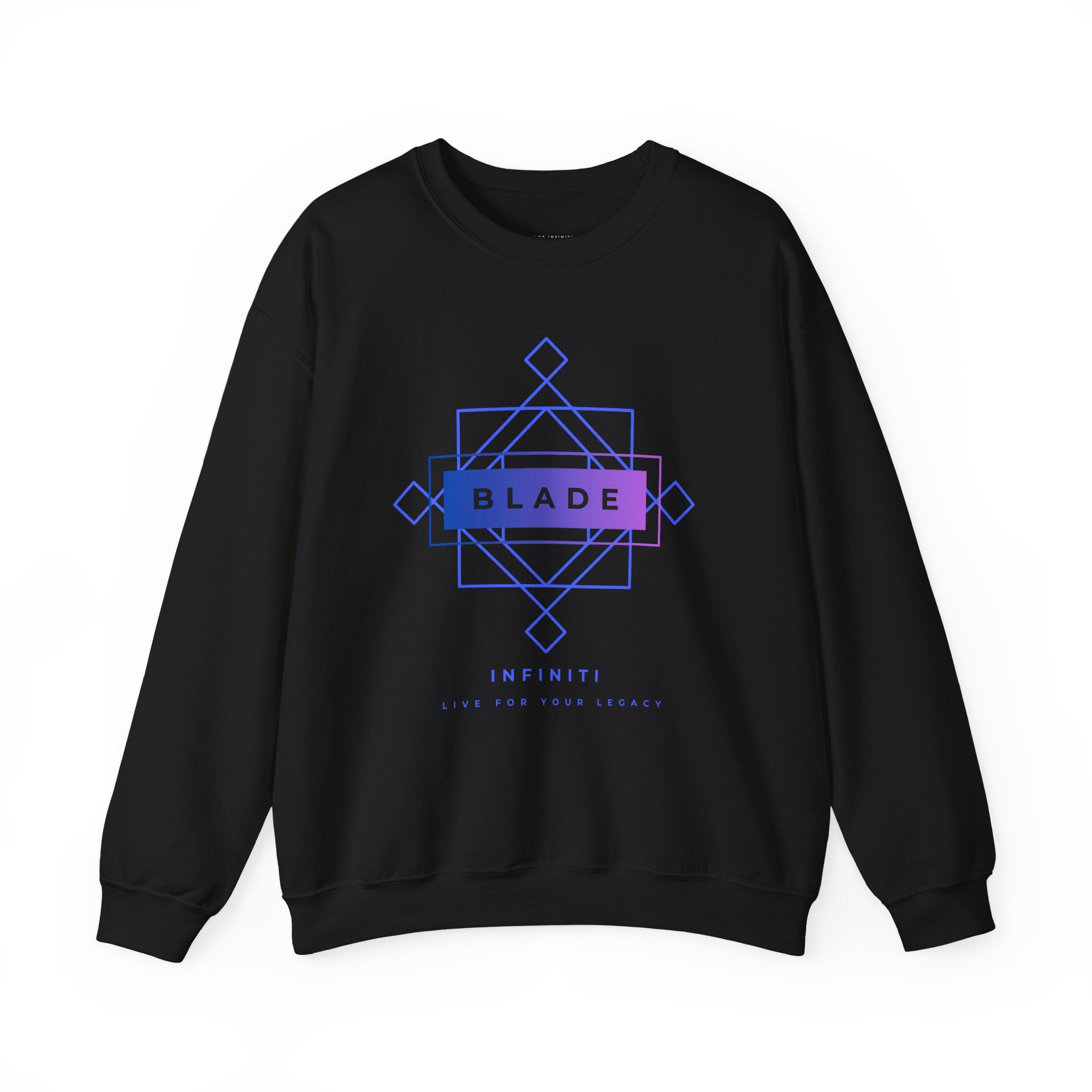 Geometric Infiniti Blue/Purple Ombre Unisex Crewneck Sweater