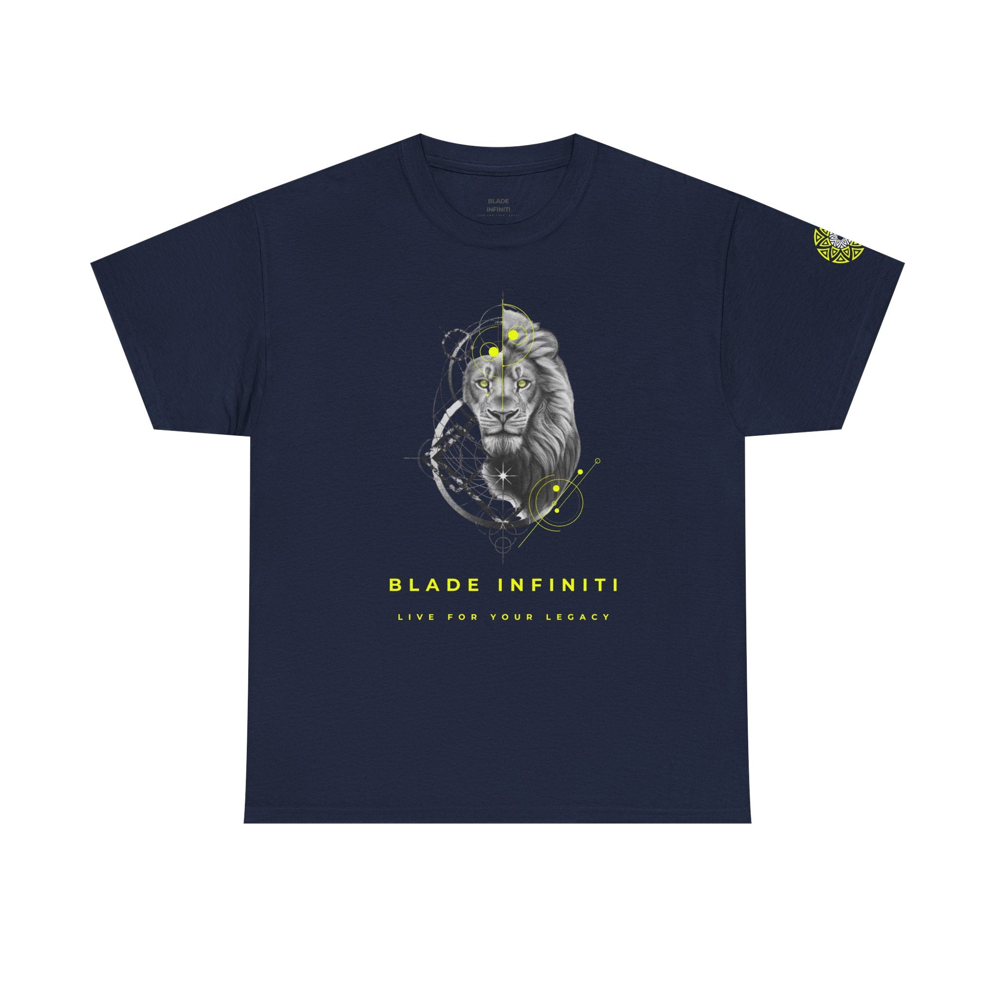 Geometric King Lion Neon Green TX T-Shirt