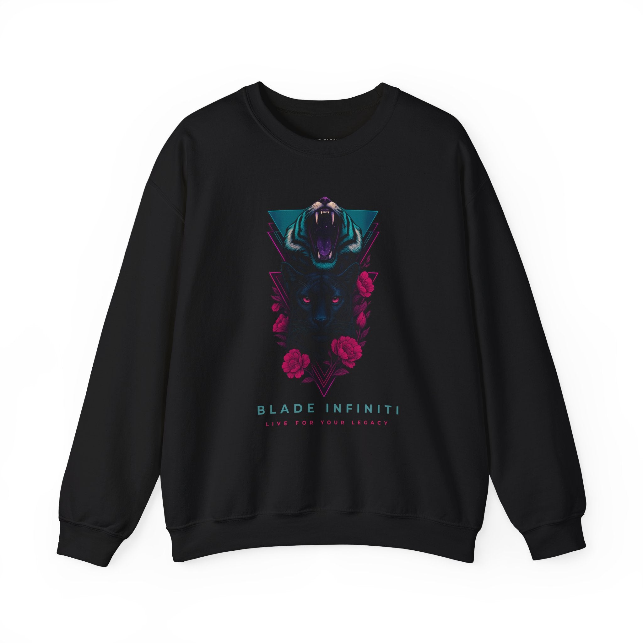 Midnight Galactic Jungle Tiger Legacy Unisex Crewneck Sweater