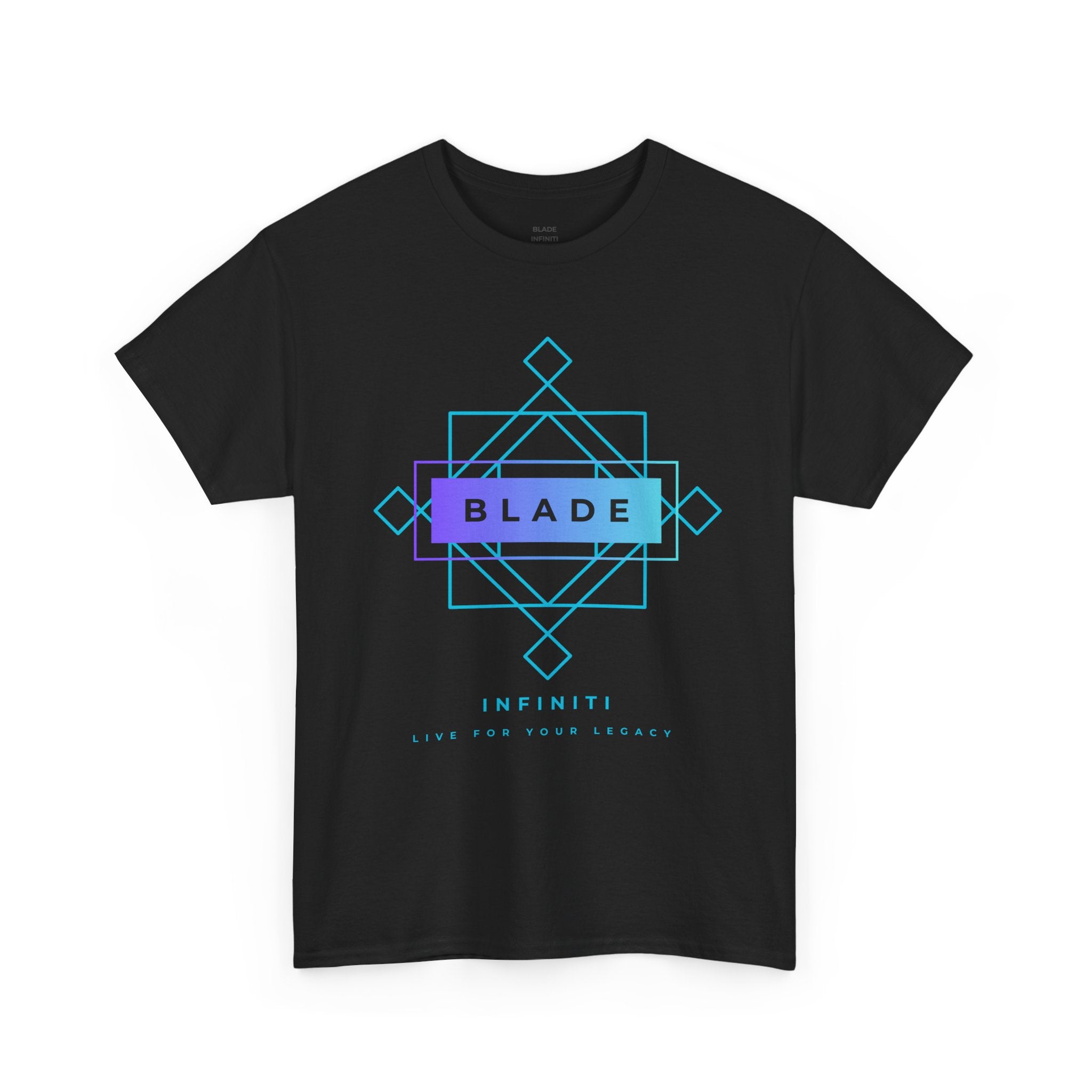 Geometric Infiniti Aqua/Purple Ombre T-Shirt
