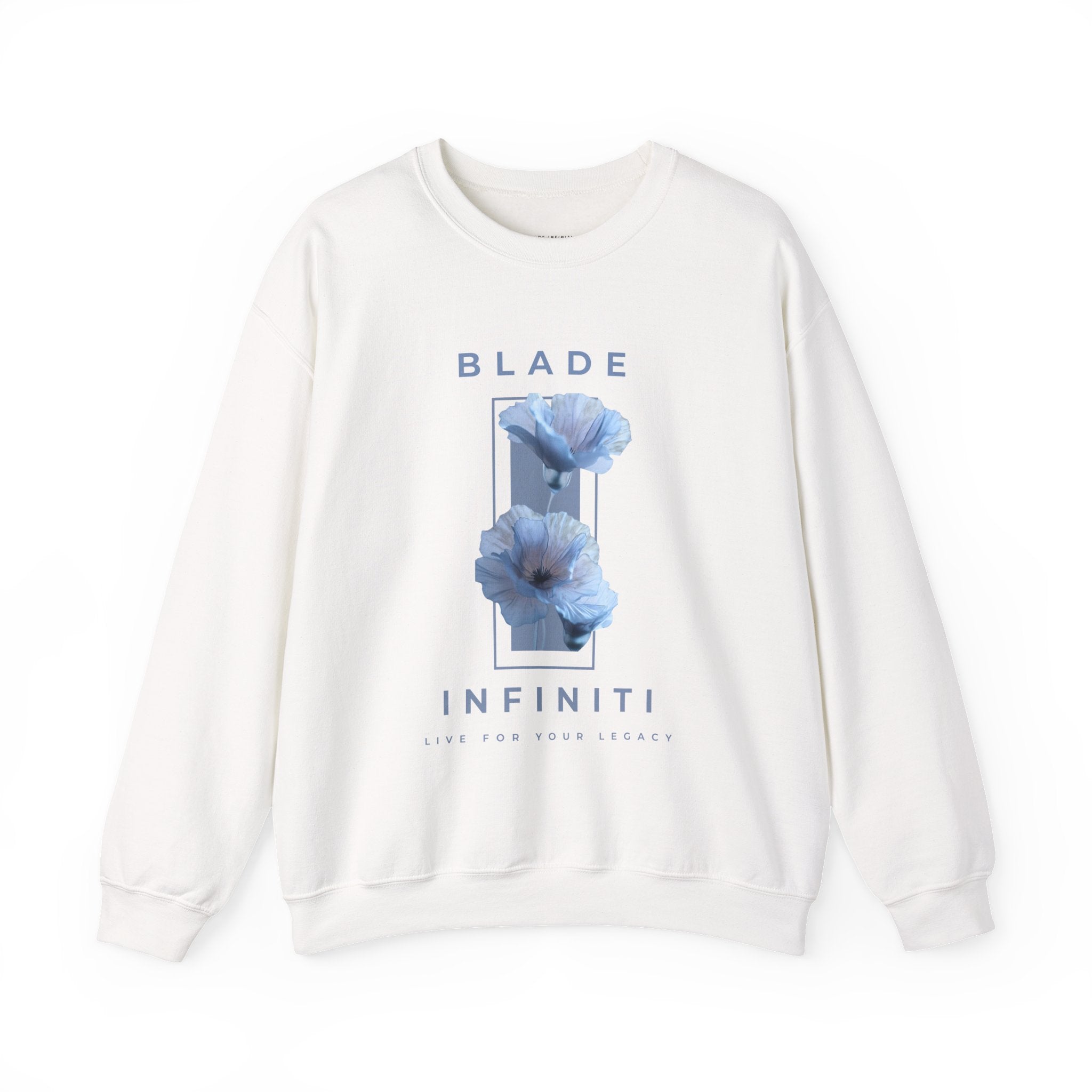 Essence of Infiniti Mint/Blue Floral Unisex Crewneck Sweater