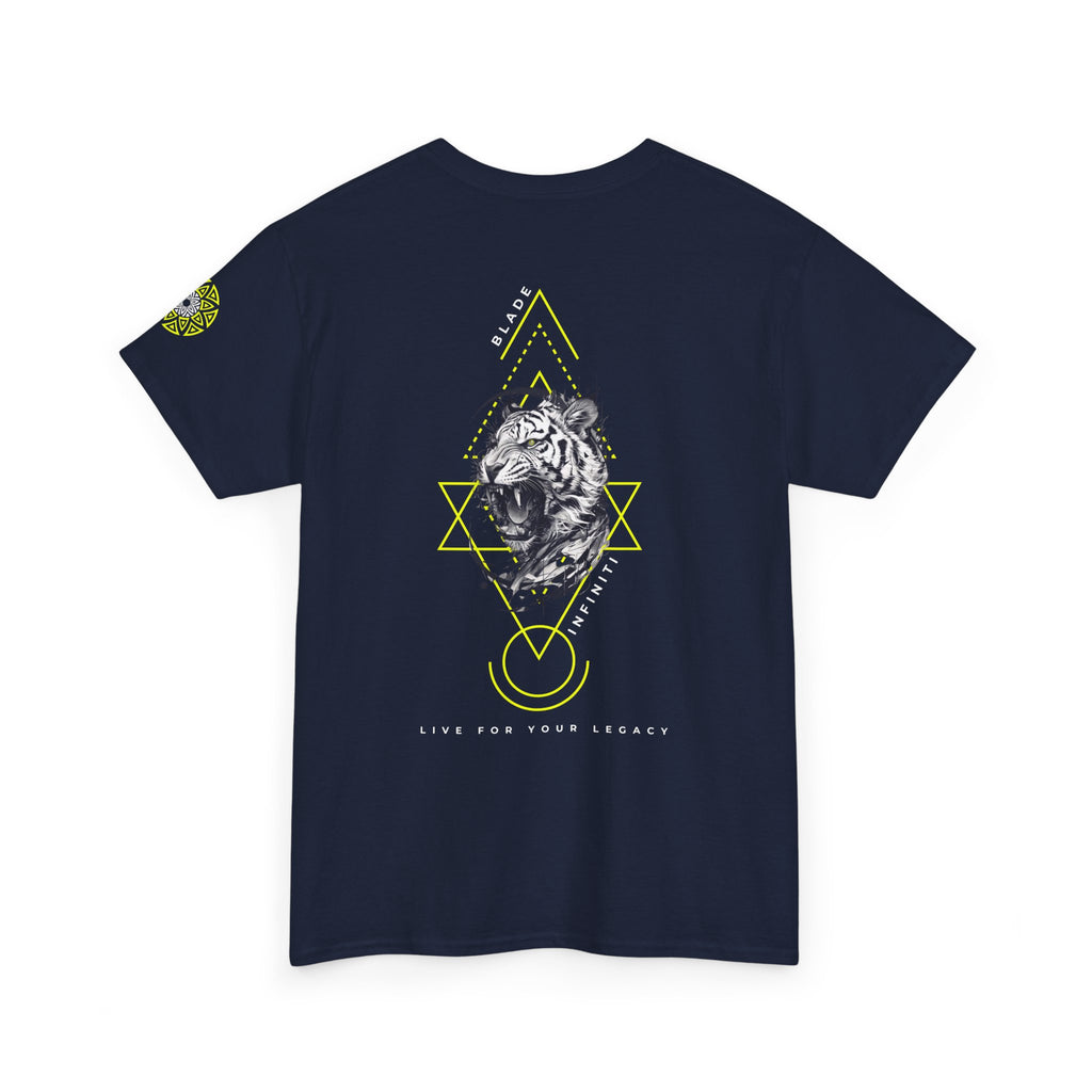 Geometric King Version 2 Neon Green Tiger Back T-Shirt