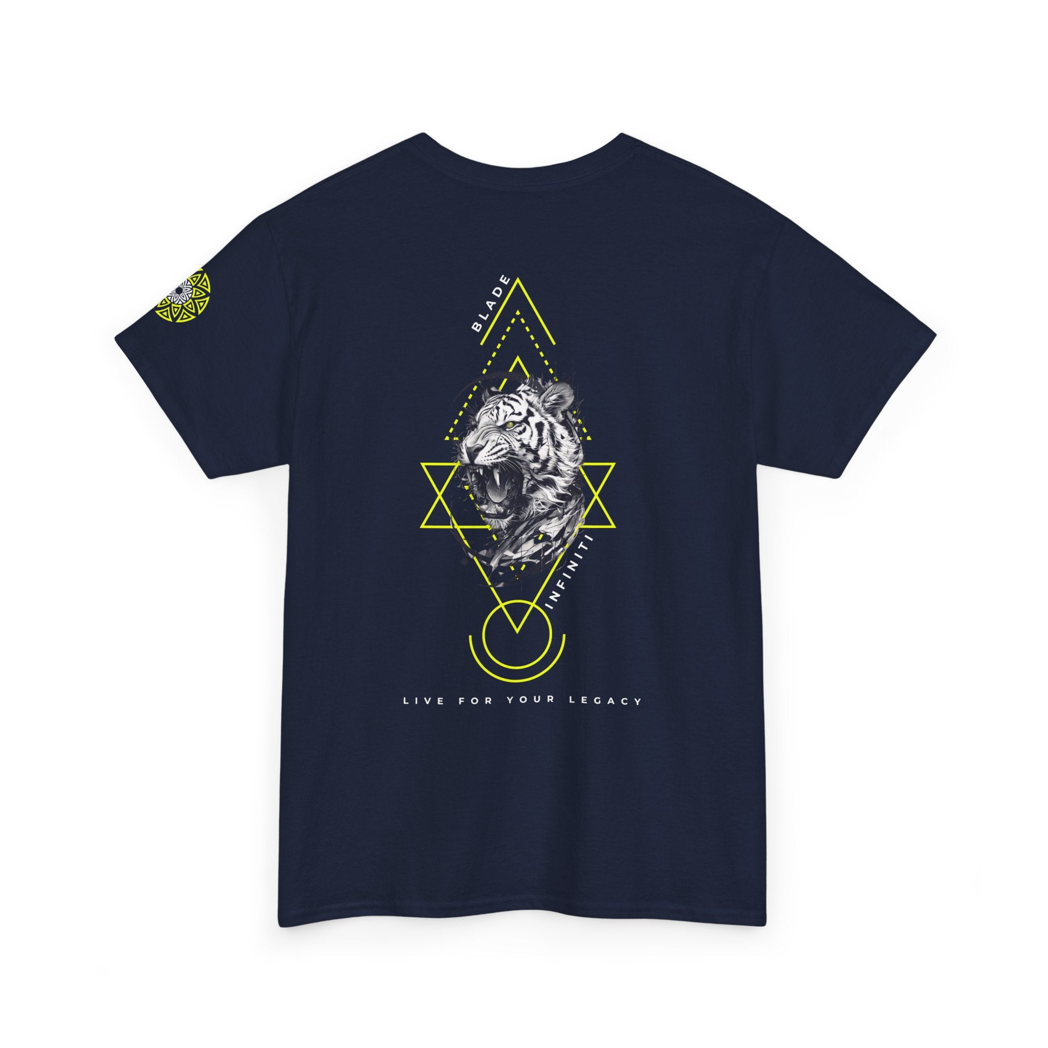 Geometric King Version 2 Neon Green Tiger Back T-Shirt