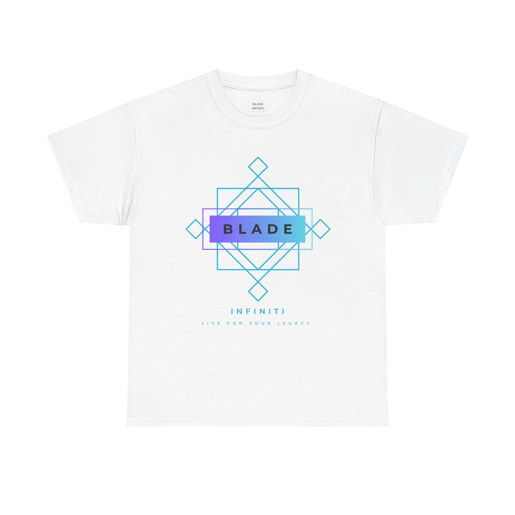 Geometric Infiniti Aqua/Purple Ombre T-Shirt