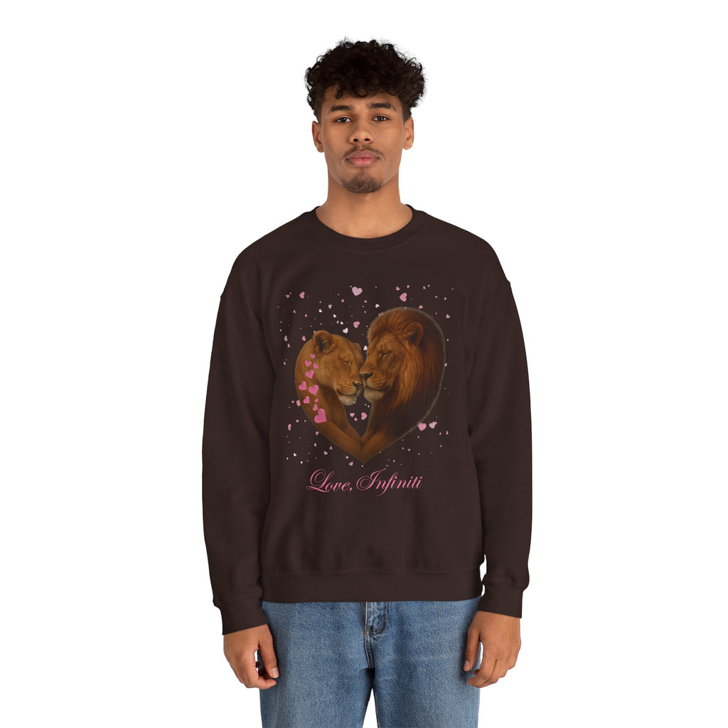Lion Hearts - Love, Infiniti Unisex Crewneck Sweater