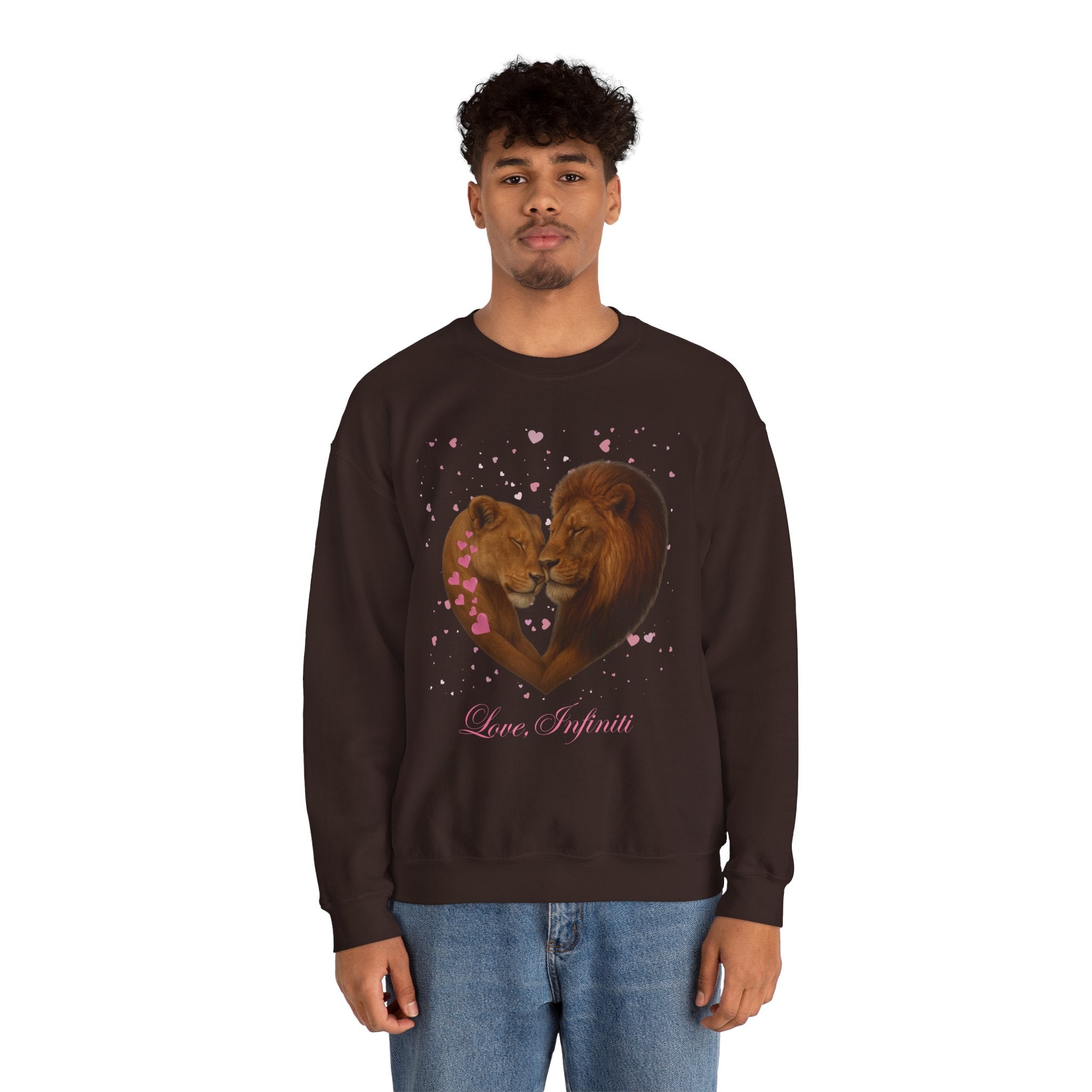 Lion Hearts - Love, Infiniti Unisex Crewneck Sweater