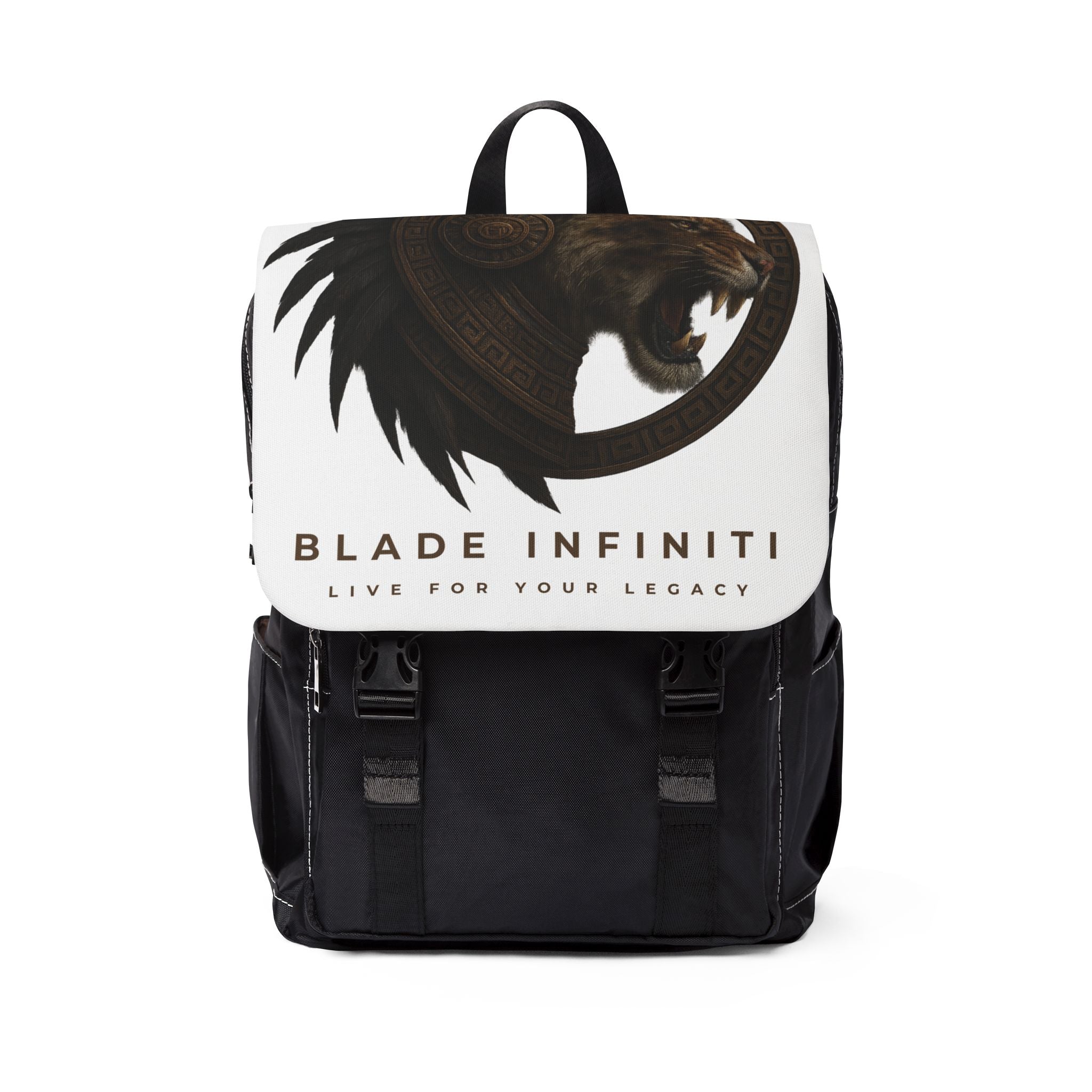 Aztec Tiger Shoulder Backpack - White