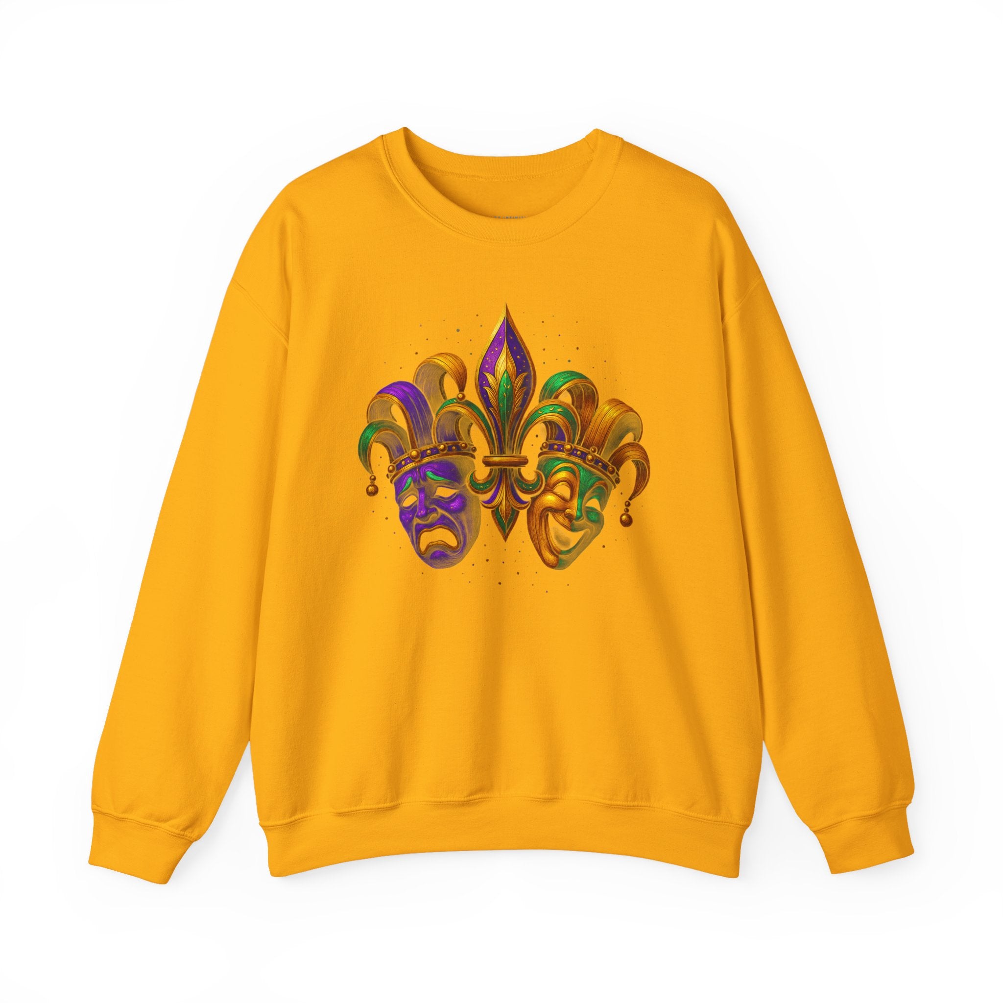 Mardi Gras Mask/Faces Unisex Crewneck Sweater