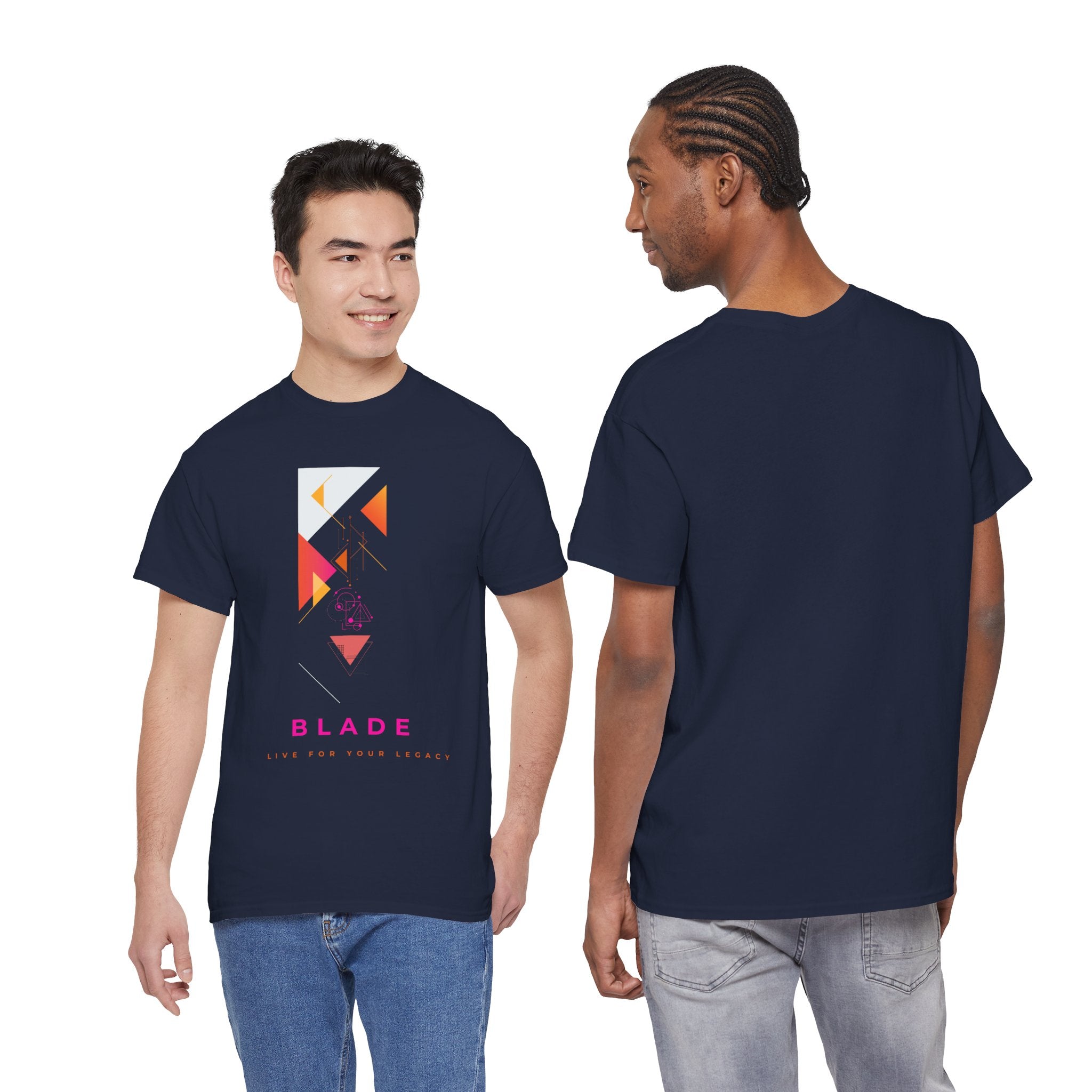 Geometric Odyssey  Pink/Orange T-Shirt