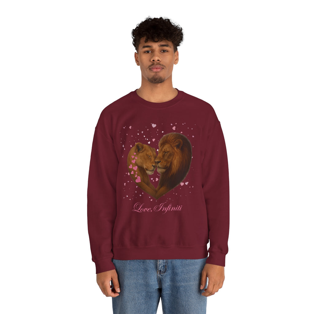 Lion Hearts - Love, Infiniti Unisex Crewneck Sweater