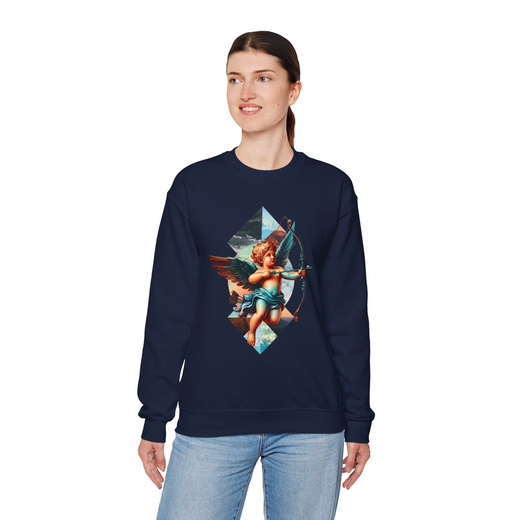 Cupid's Bow Blue + Arrow - Love, Infiniti Unisex Crewneck Sweater