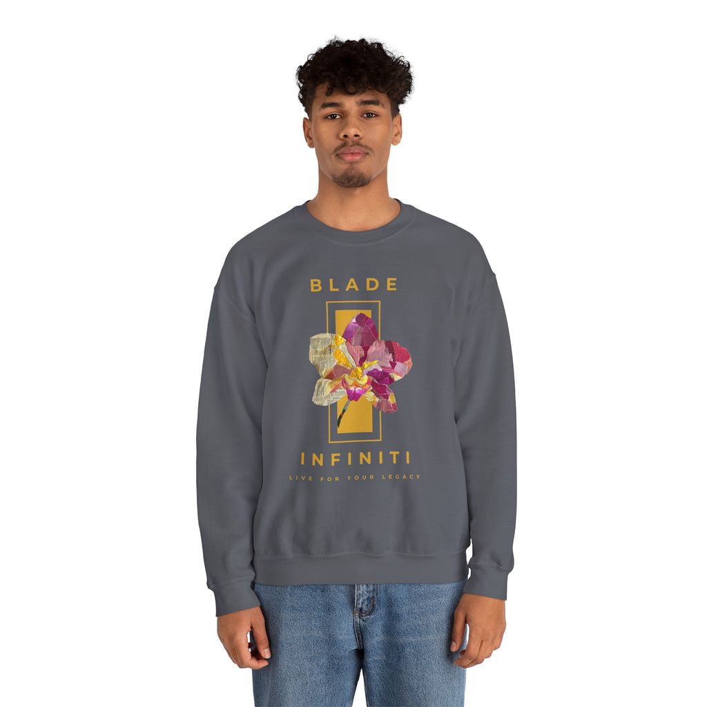 Essence of Infiniti Yellow Floral Unisex Crewneck Sweater