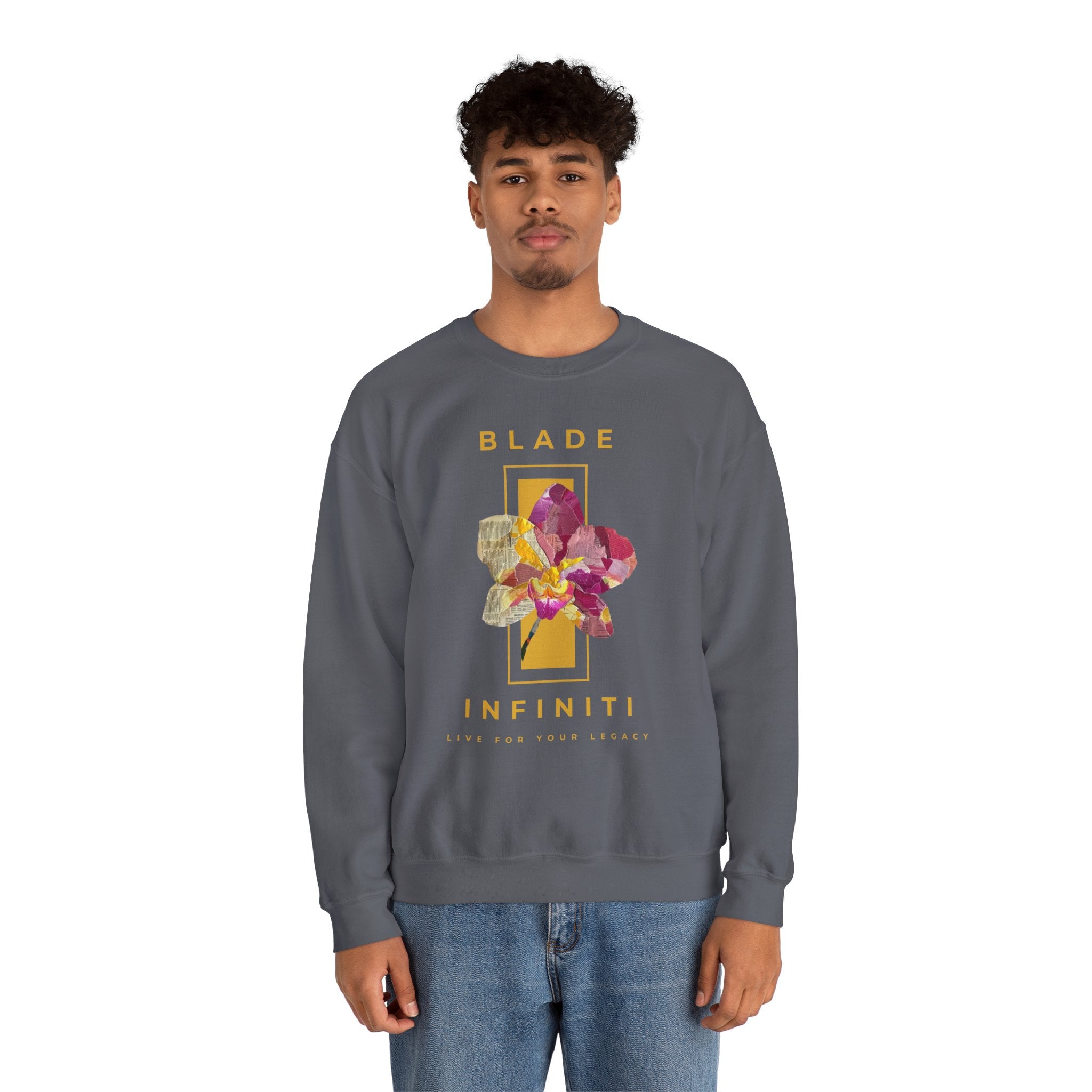 Essence of Infiniti Yellow Floral Unisex Crewneck Sweater