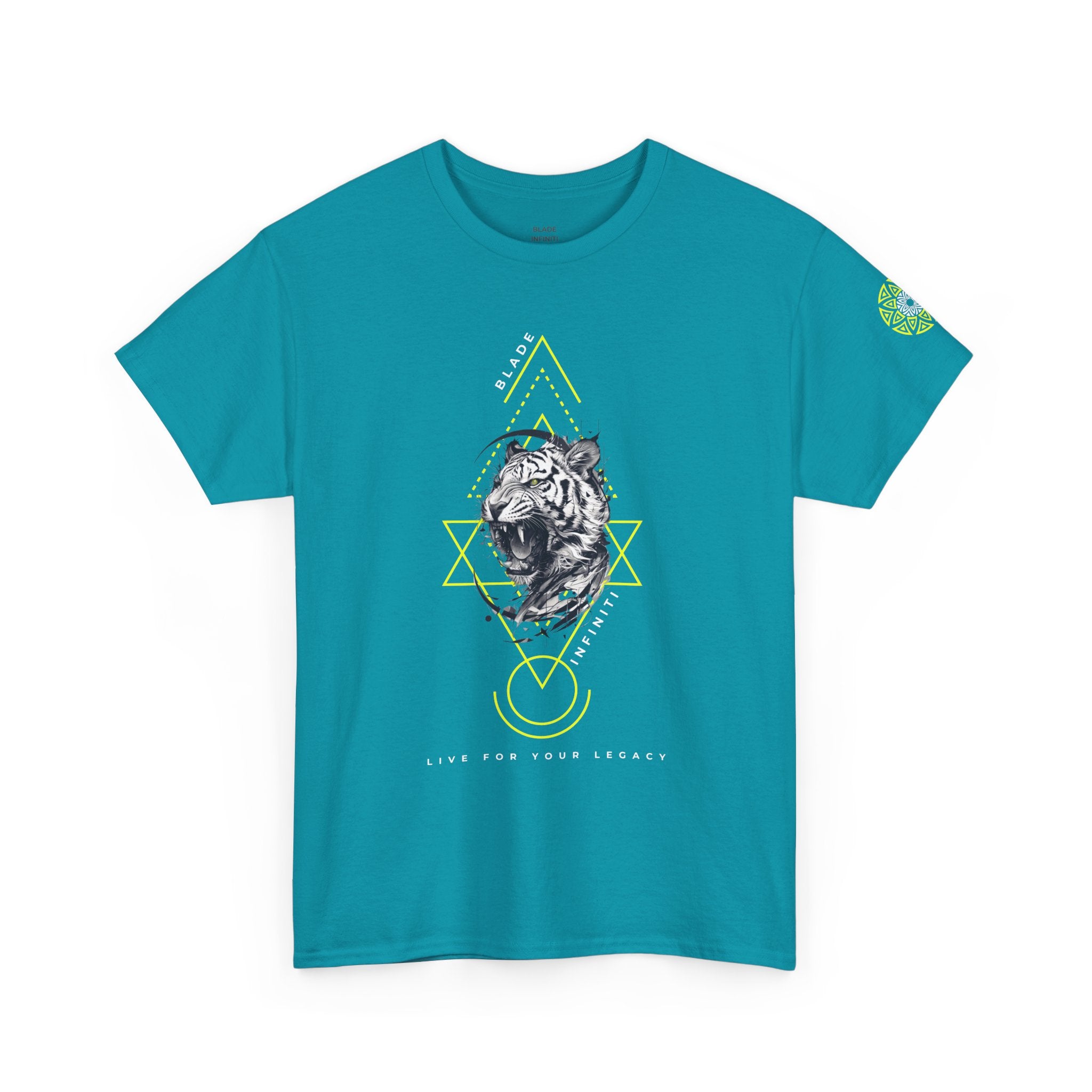 Geometric King Neon Green Tiger T-Shirt
