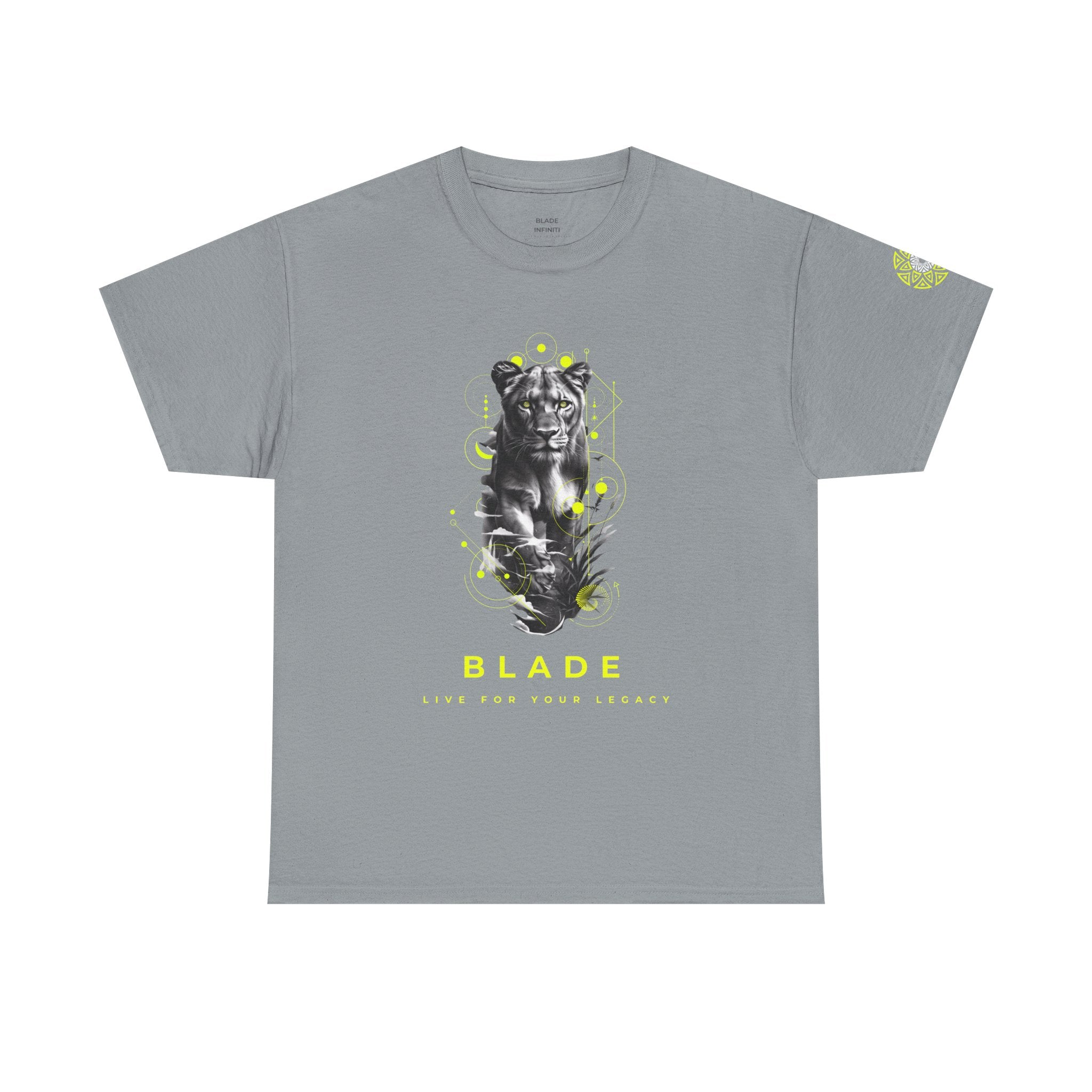 Geometric Reign Neon Green TX Panther T-Shirt