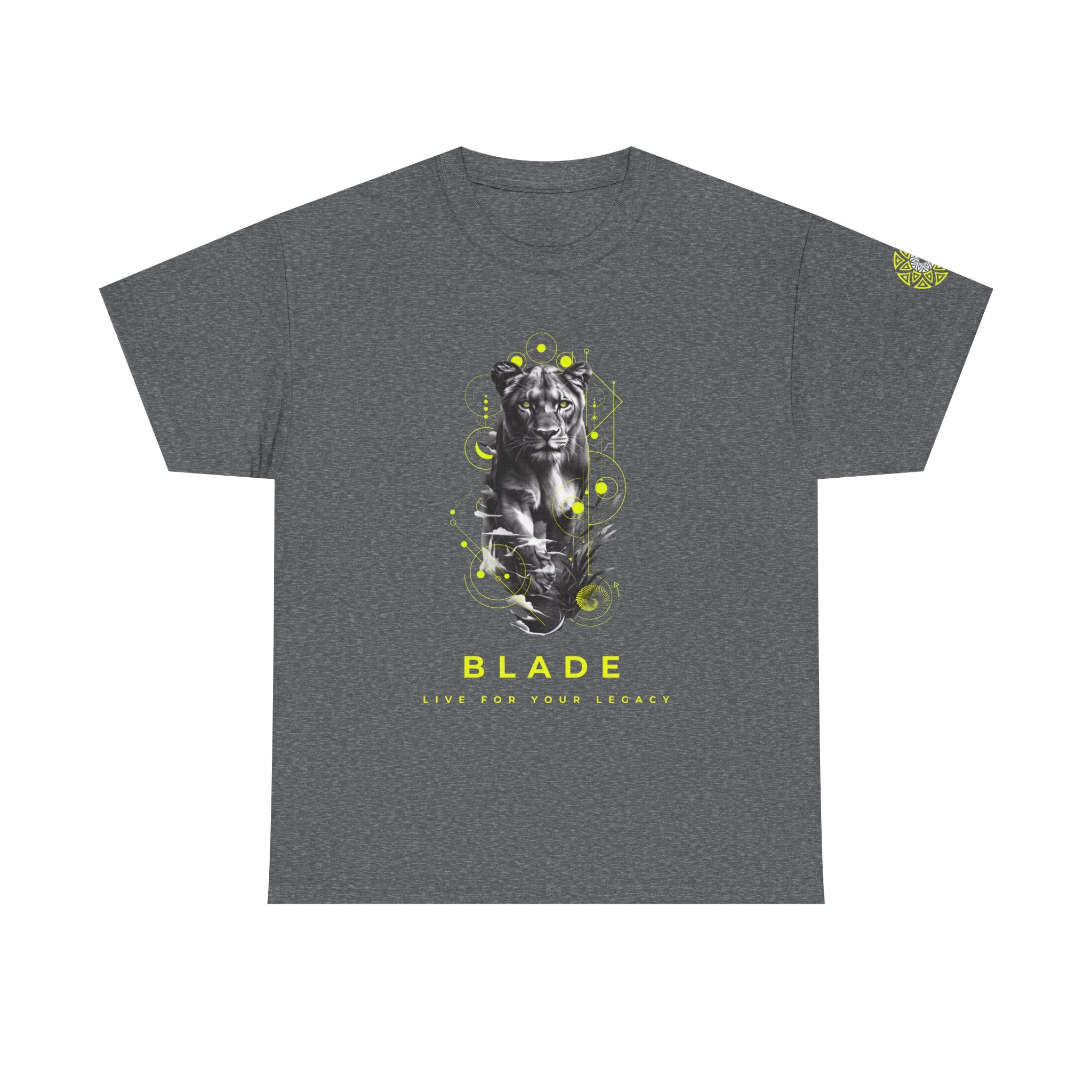 Geometric Reign Neon Green TX Panther T-Shirt