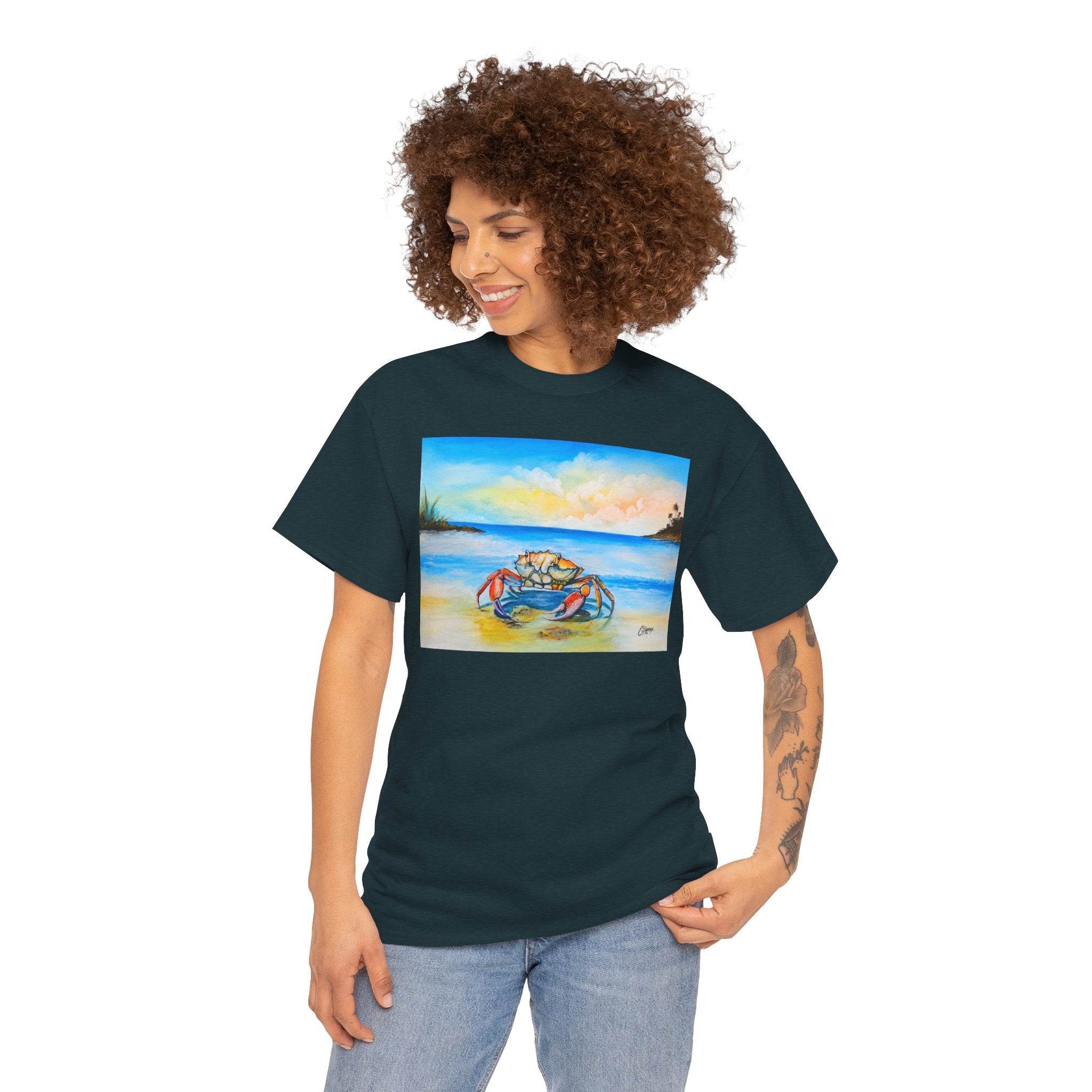 Coastal Crab Beach Sunset T-Shirt