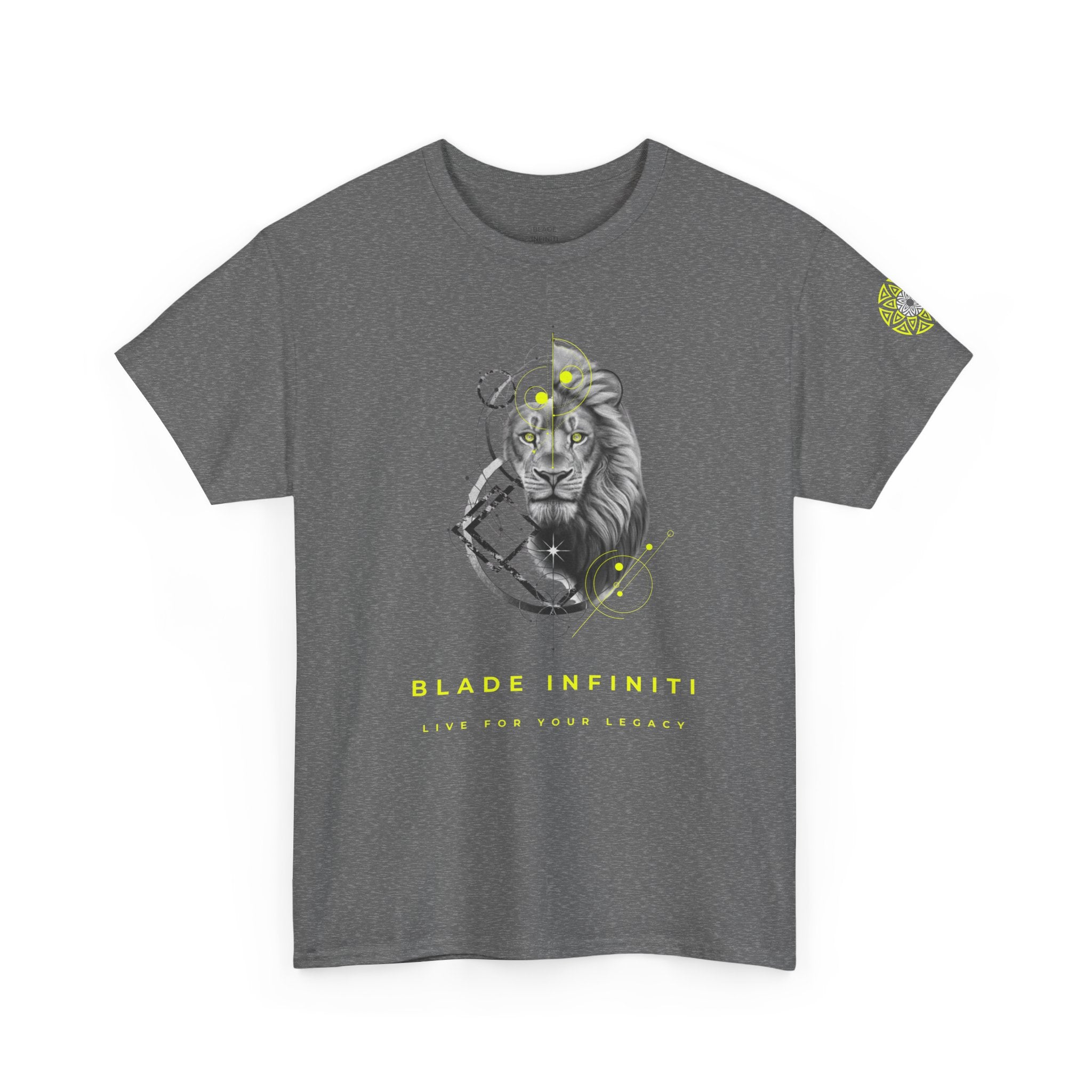 Geometric King Lion Neon Green TX T-Shirt