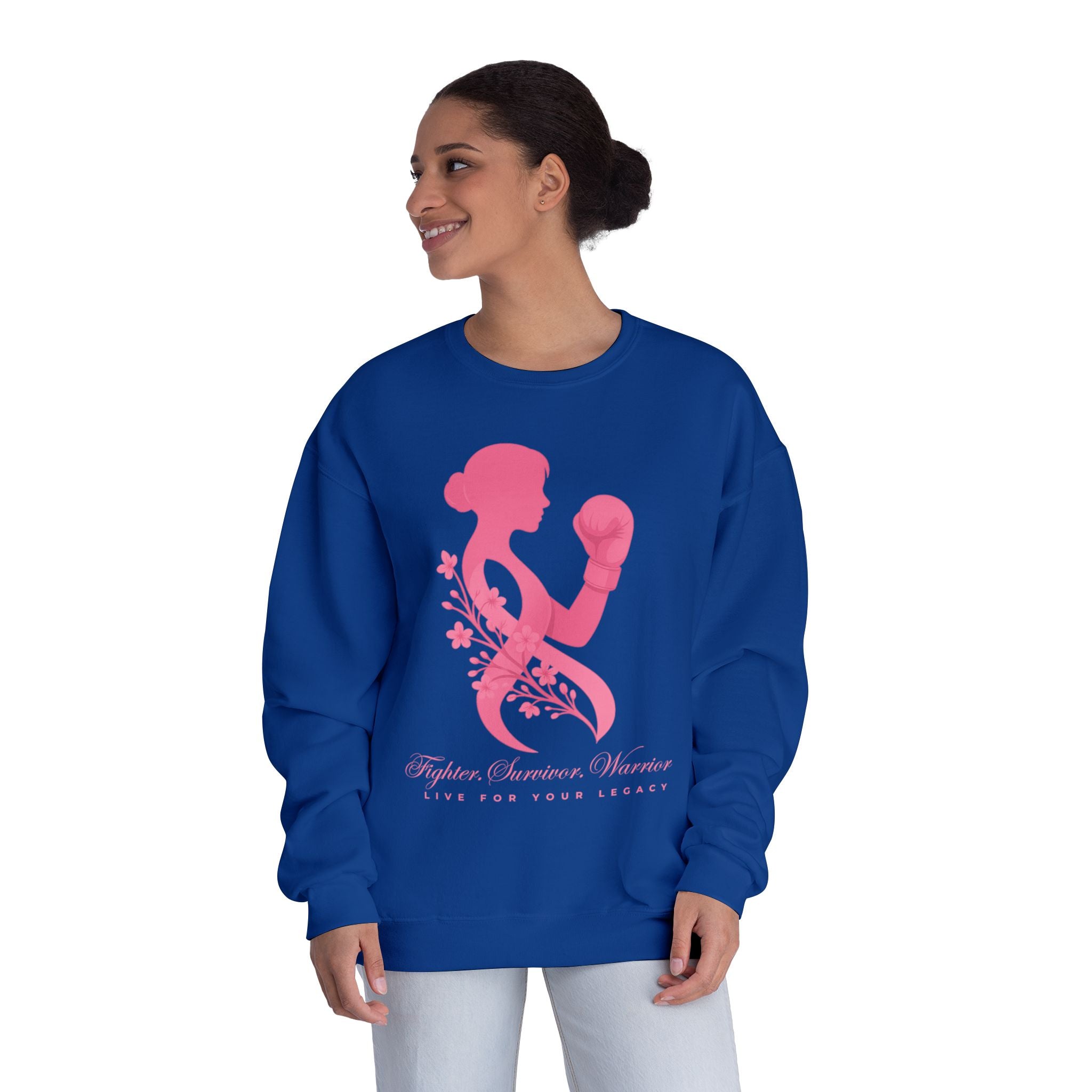 Fighter. Survivor. Warrior | Breast Cancer Sweatshirt/Sweater