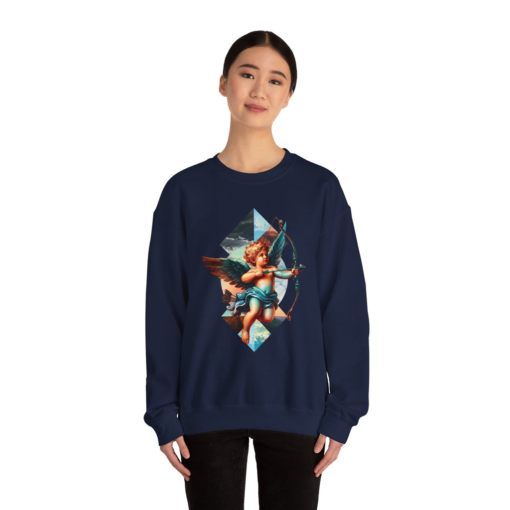 Cupid's Bow Blue + Arrow - Love, Infiniti Unisex Crewneck Sweater