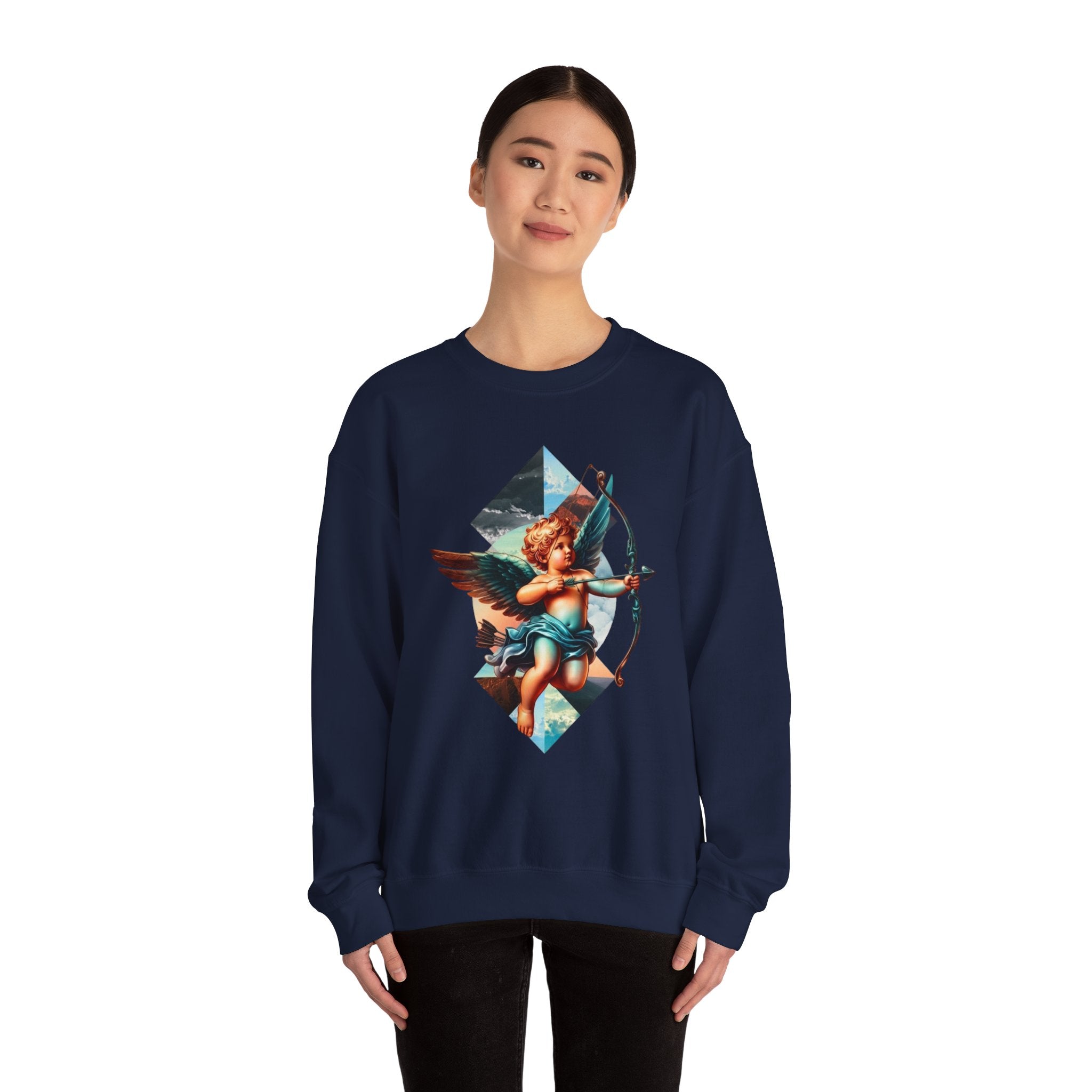 Cupid's Bow Blue + Arrow - Love, Infiniti Unisex Crewneck Sweater