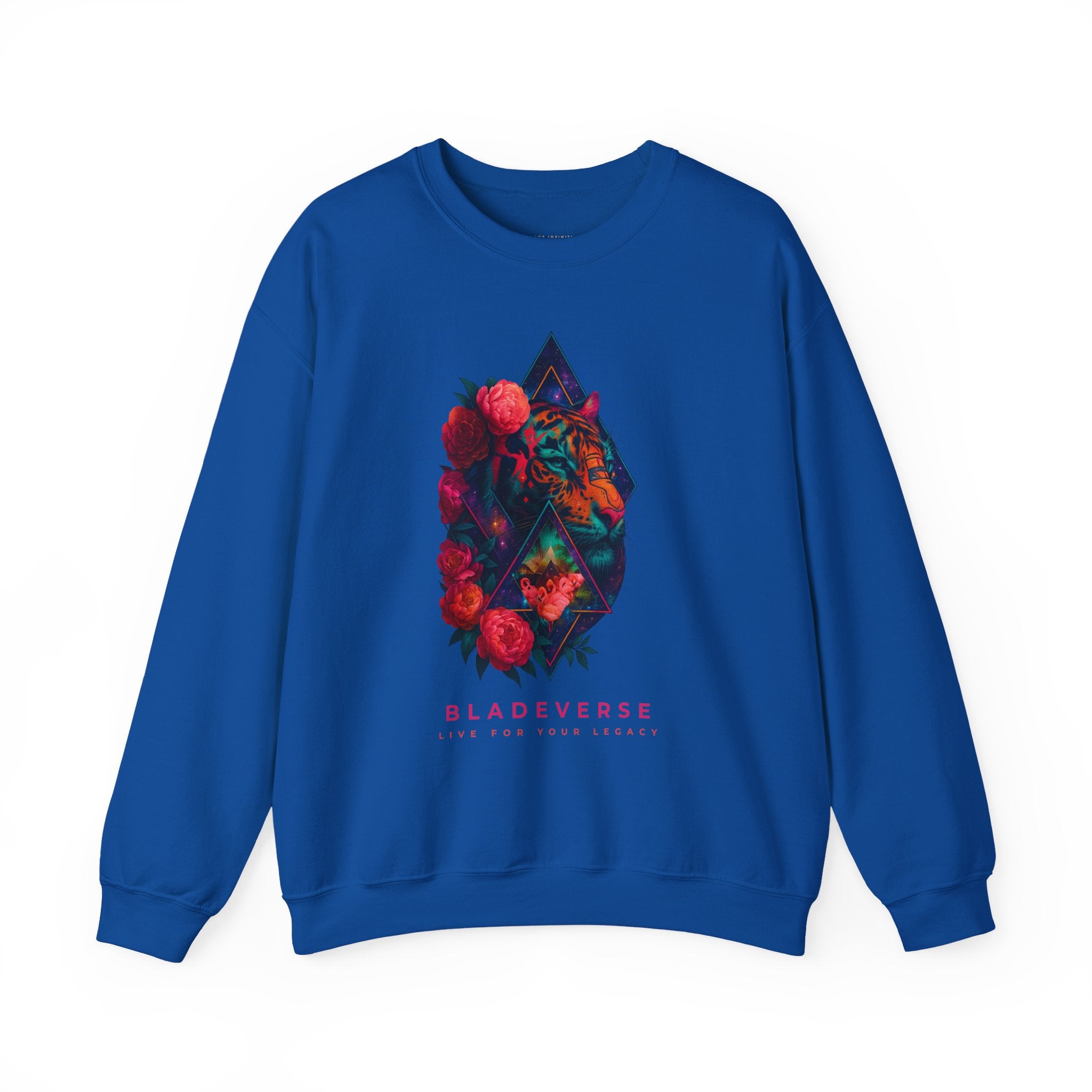 Galactic Floral Tiger Unisex Crewneck Sweater