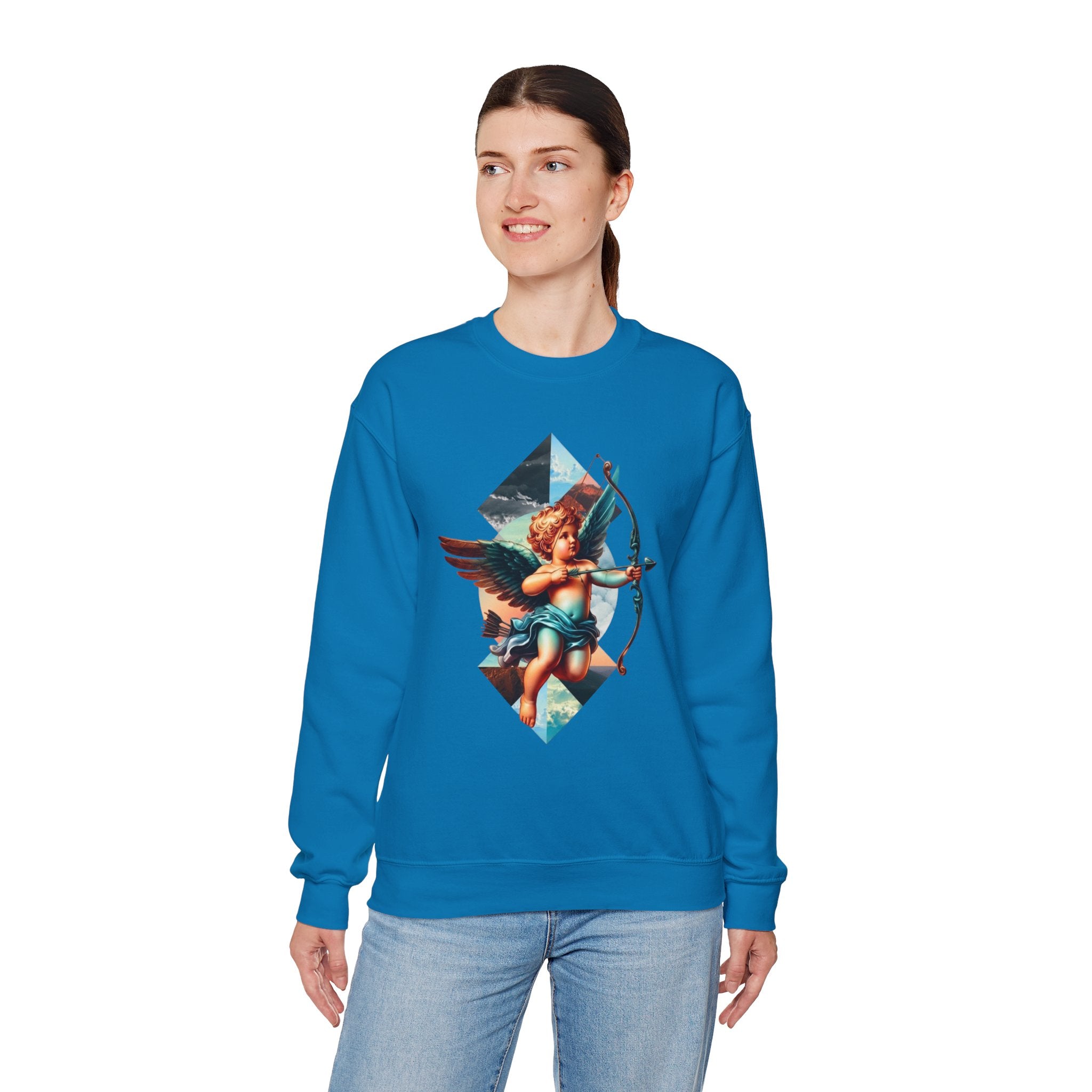 Cupid's Bow Blue + Arrow - Love, Infiniti Unisex Crewneck Sweater