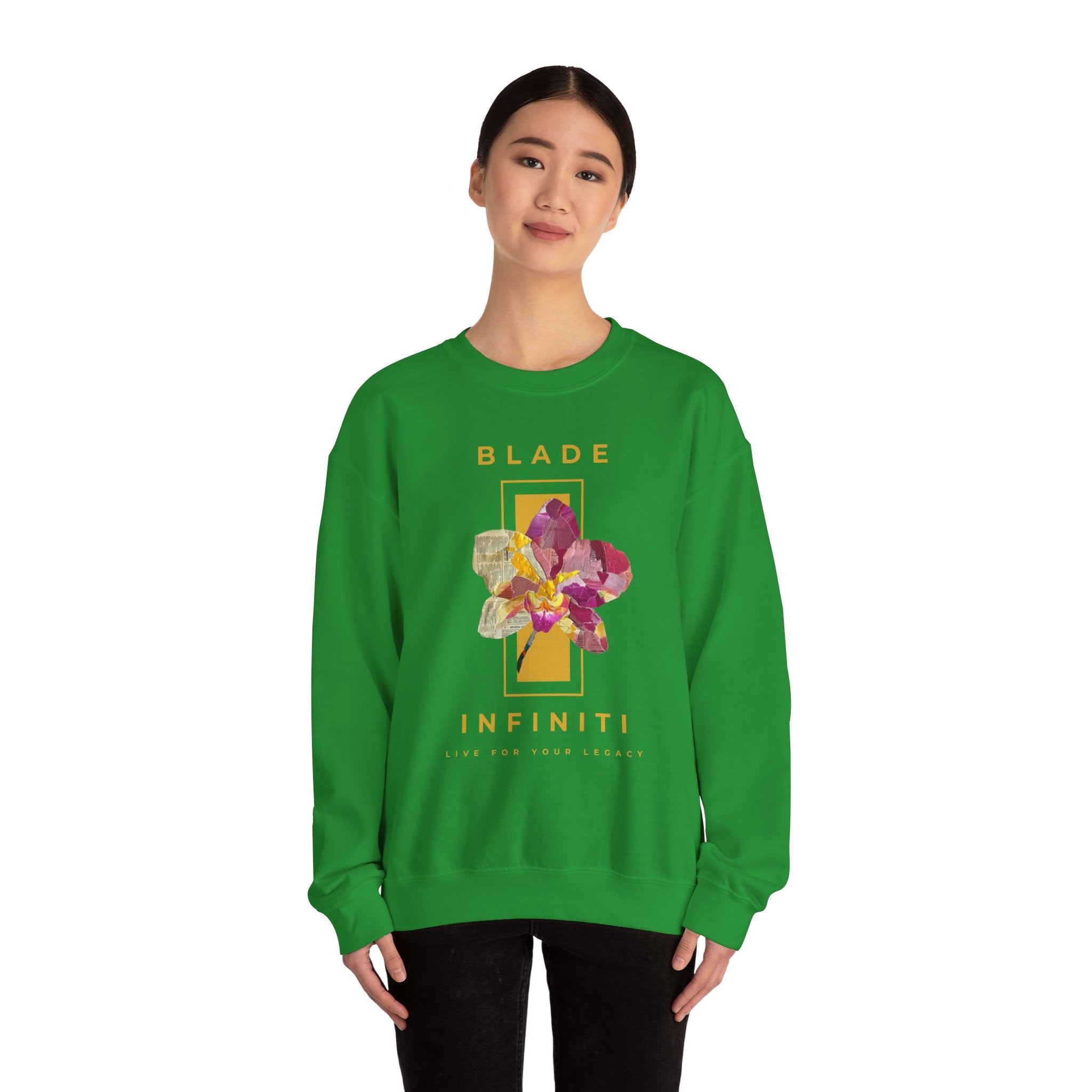 Essence of Infiniti Yellow Floral Unisex Crewneck Sweater